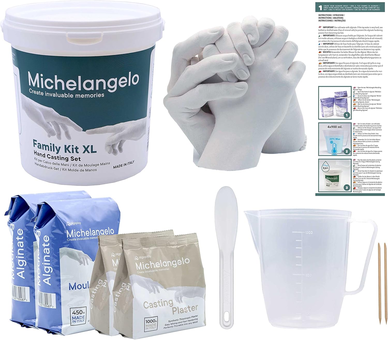 Algaplay Michelangelo Kit Calco Mani Family 4 Mani - immagine 1