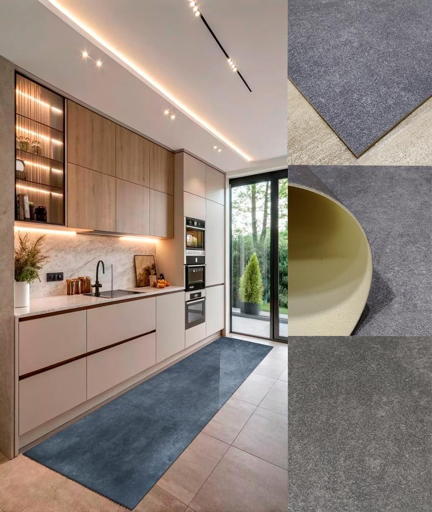 Tadi & Imperio1979 Tappeto in Vinile Grigio 50x750 cm