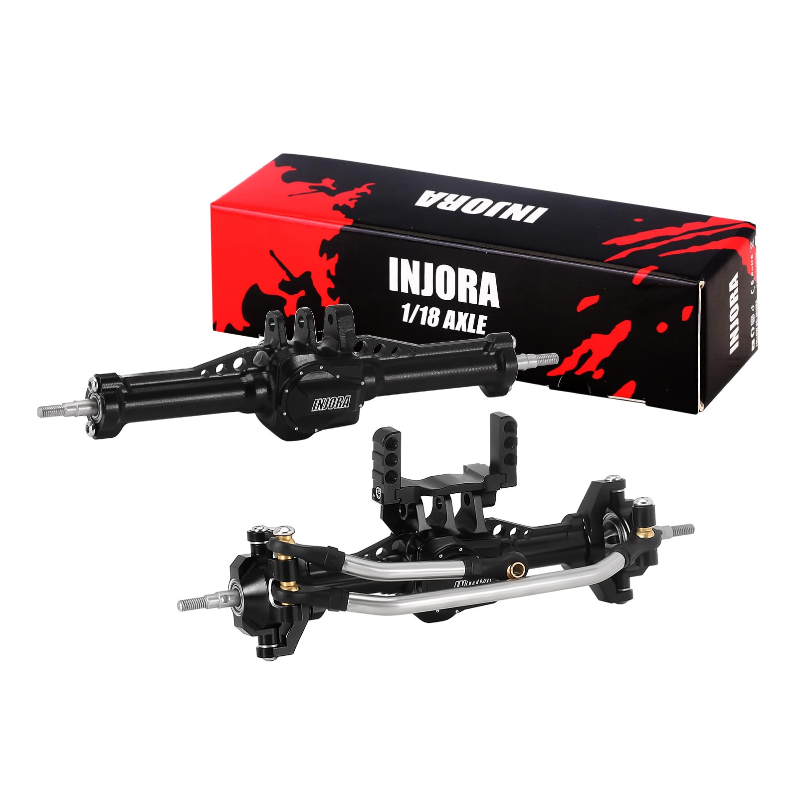 INJORA - Assi Alluminio +4mm per RC 1/18 TRX4M