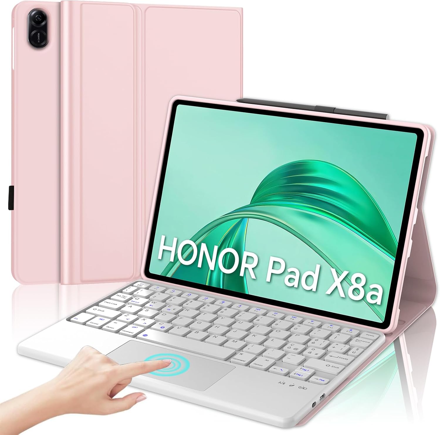 Iveoppe Tastiera Honor Pad X8a 2024 con Touchpad, Rosa - immagine 1