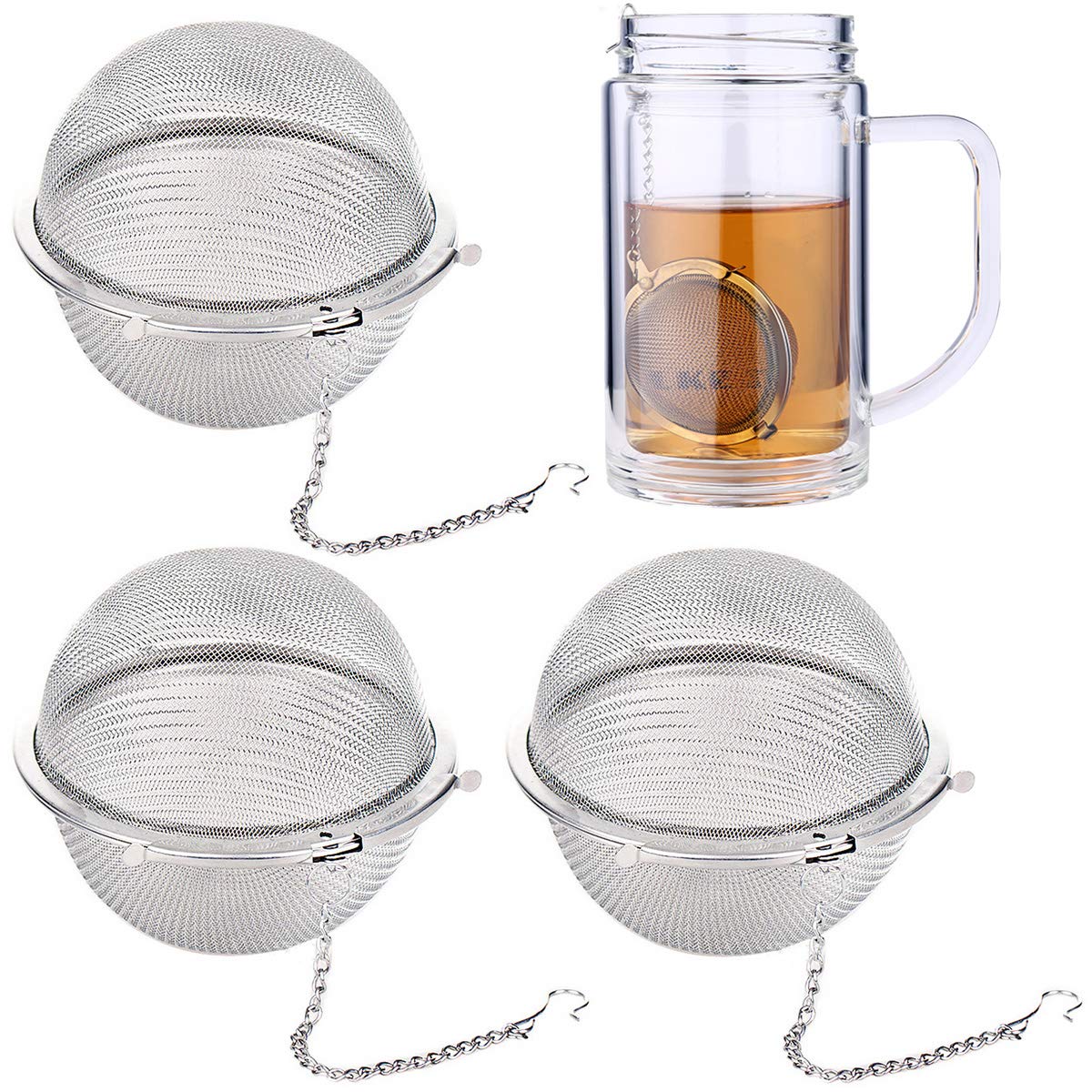 Set 3 Infusori per Tisane in Acciaio Inossidabile 304