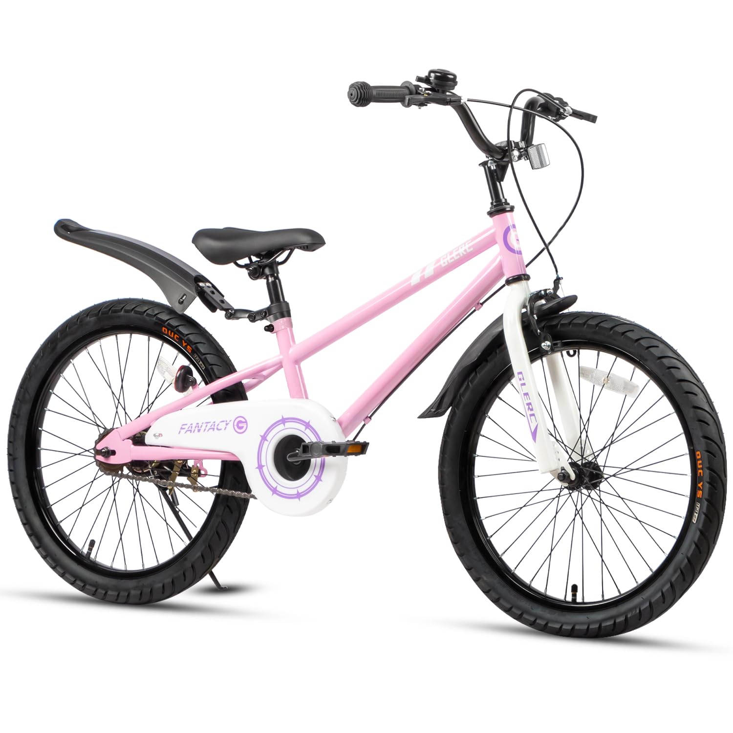 Glerc Fantacy 12 14 16 18 20 pollici Bicicletta per bambini da 2 a 14 anni con luci e cavalletto per regalo di compleanno, vari colori