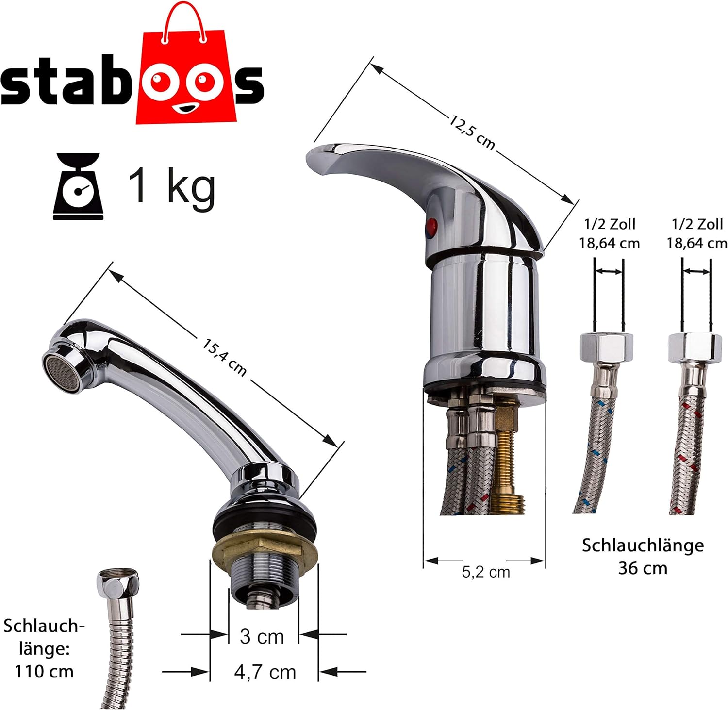Miscelatore Professionale in Ottone con Doccetta - immagine 2