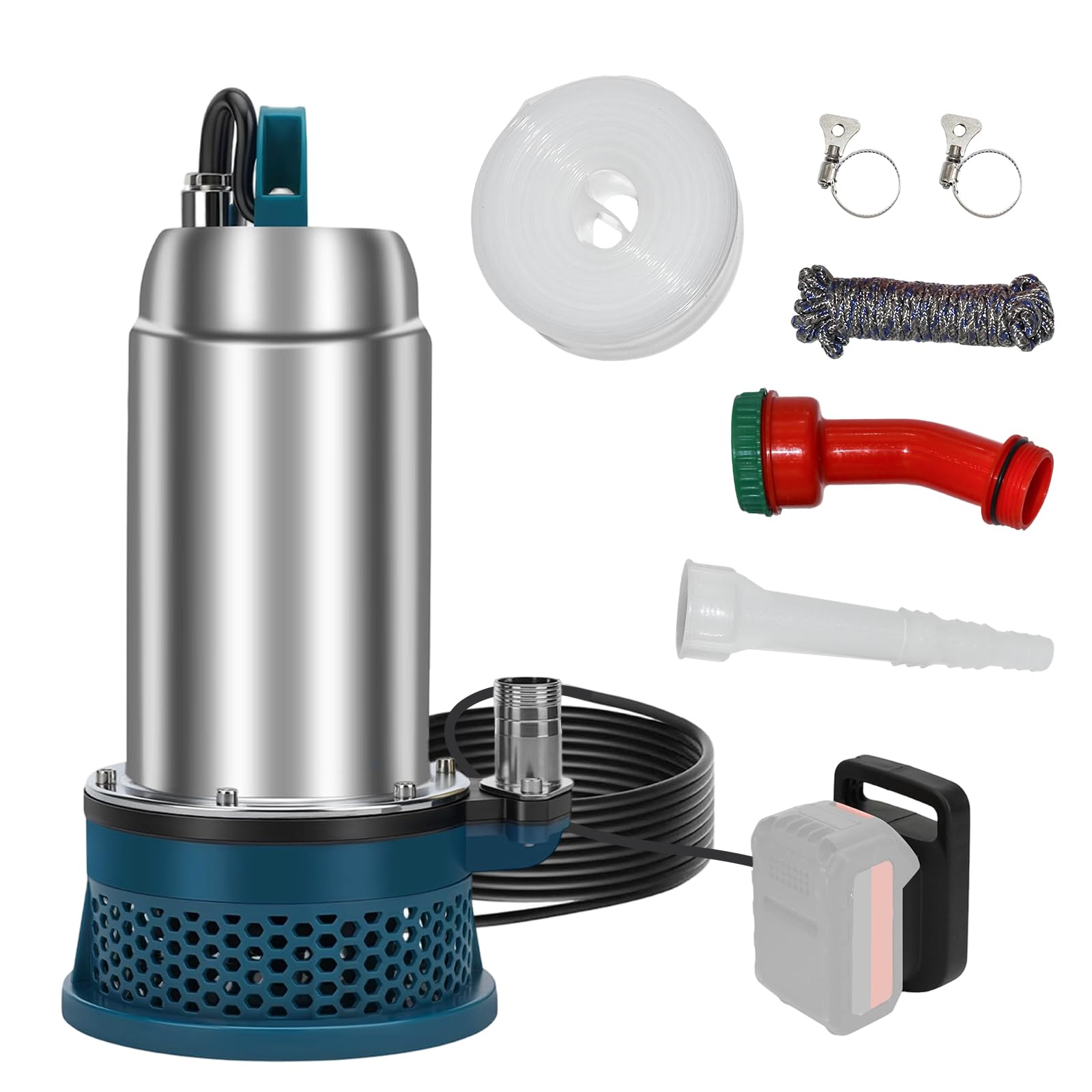 Pompa Sommergibile a Batteria per Makita 18V, 5000 l/h