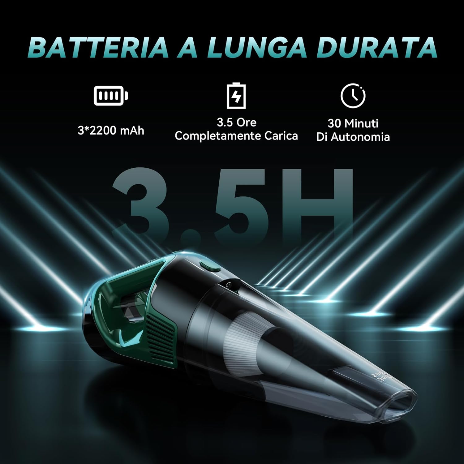 Minthouz Aspirabriciole Auto Senza Fili 120W - immagine 4