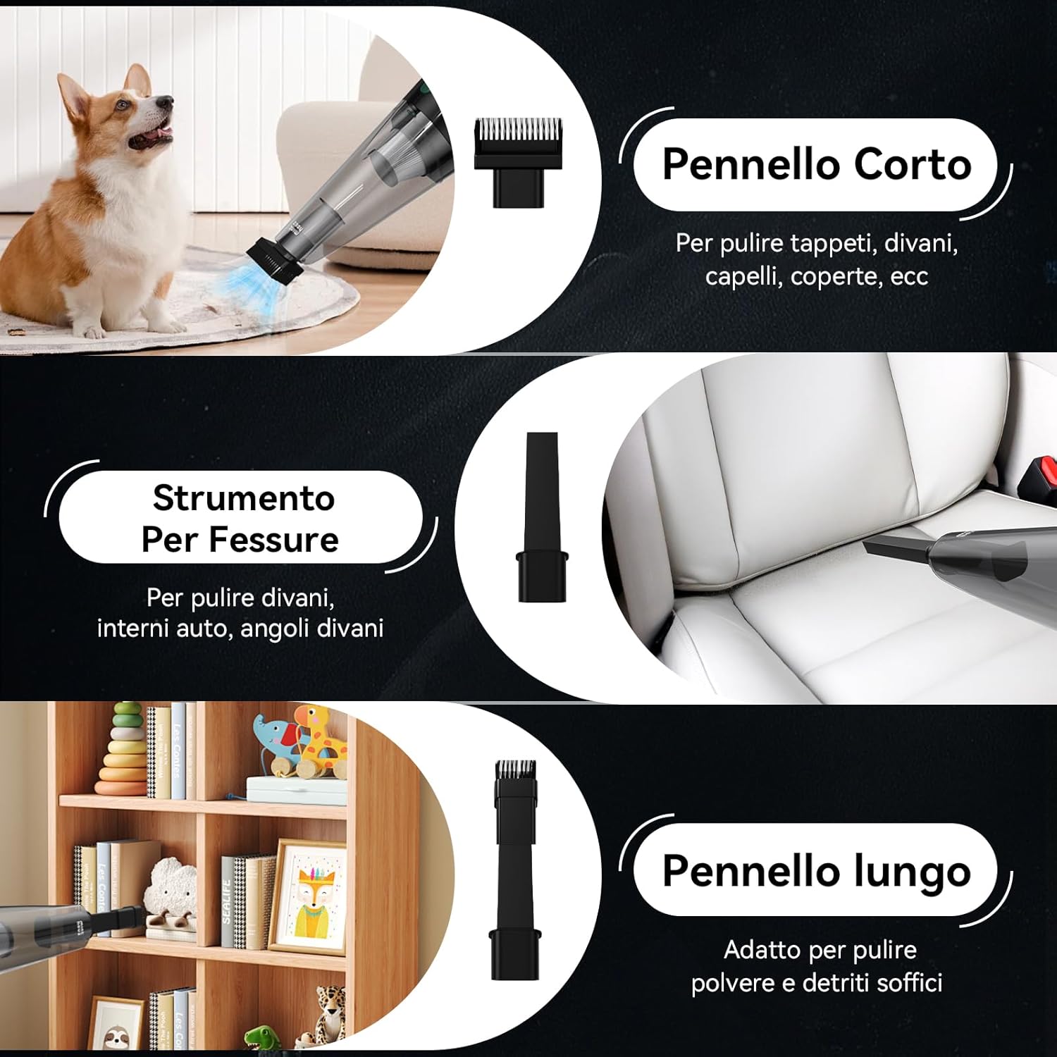 Minthouz Aspirabriciole Auto Senza Fili 120W - immagine 5