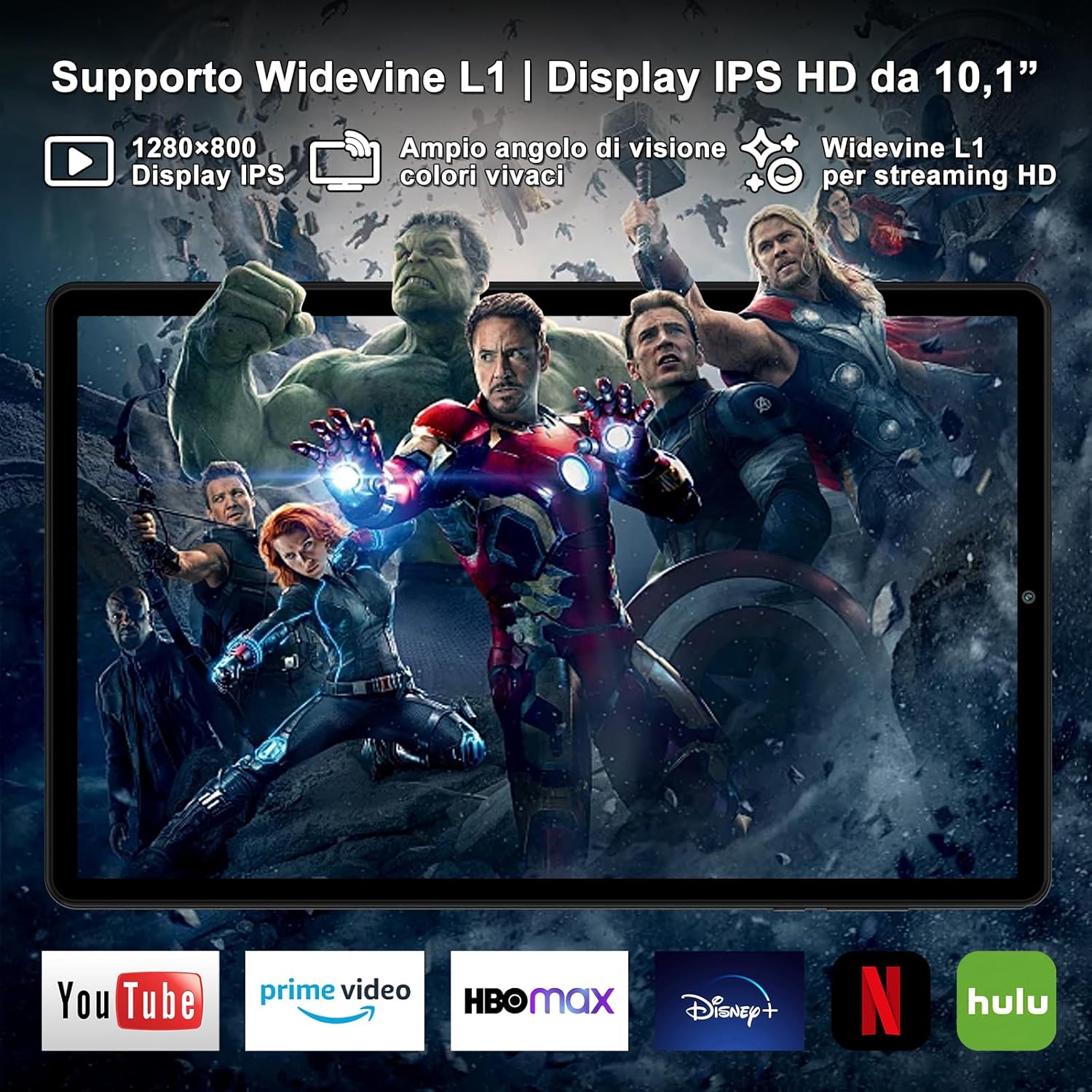 Tablet 10 Pollici Android 15 con Gemini AI Nero - immagine 5