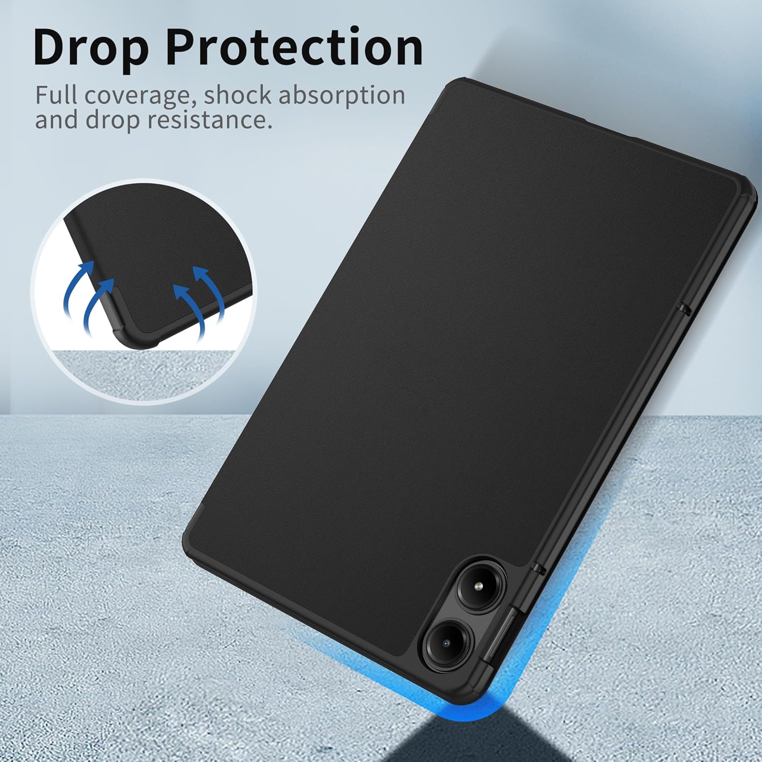 Easyacc Custodia Cover per Xiaomi Redmi Pad Pro 12.1" 2024, Nero - immagine 6