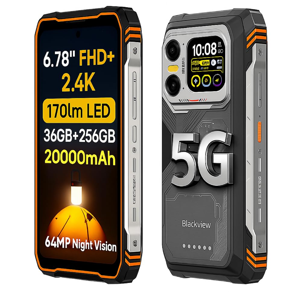 Blackview XPLORE 1 - Smartphone Rugged 5G IA, Arancione