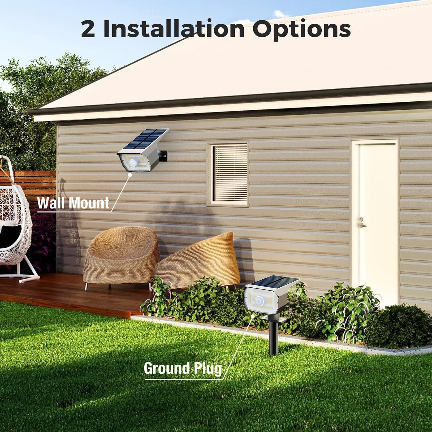 Nipify 4 Faretti Solari a LED da Esterno con Sensore - immagine 5