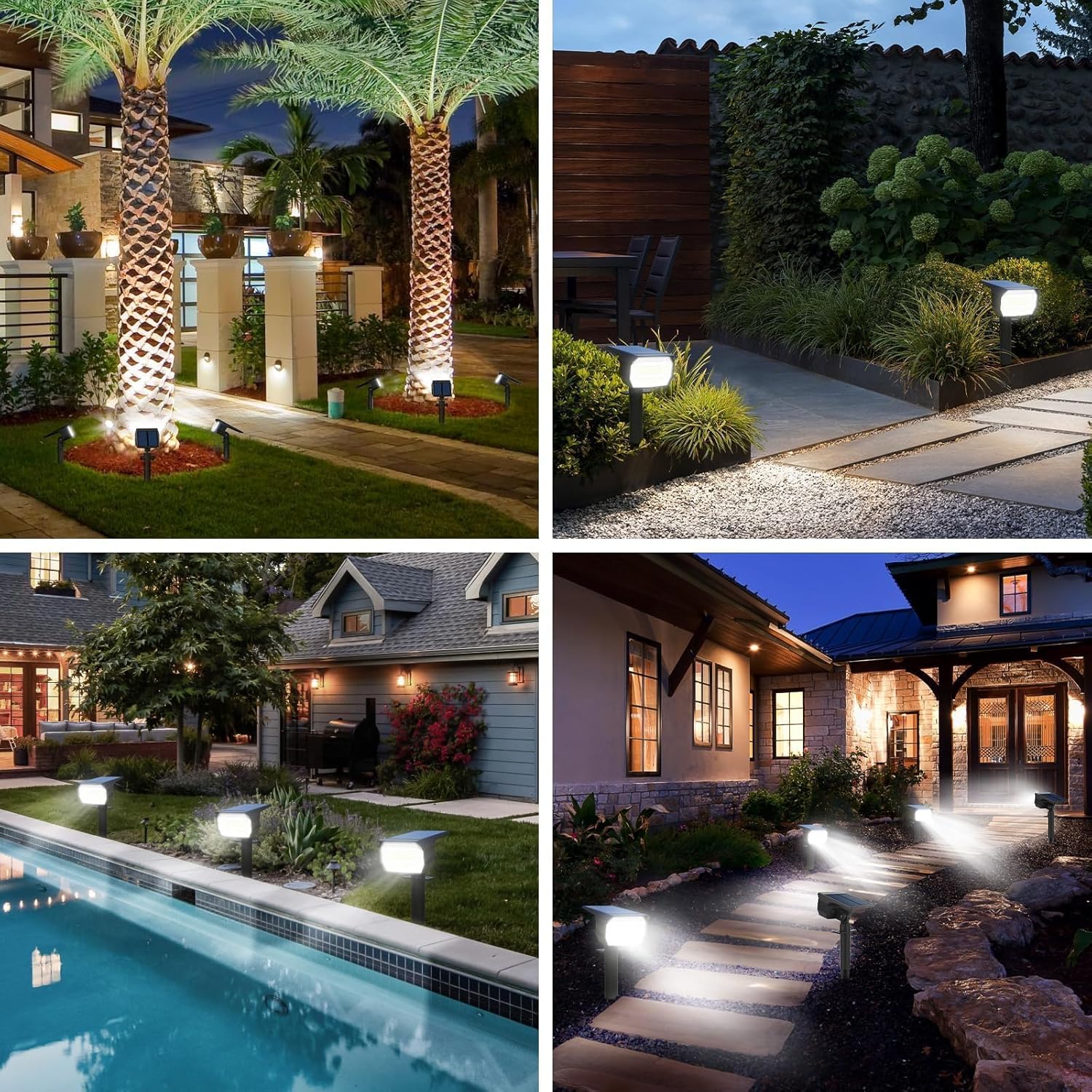 Nipify 4 Faretti Solari a LED da Esterno con Sensore - immagine 6