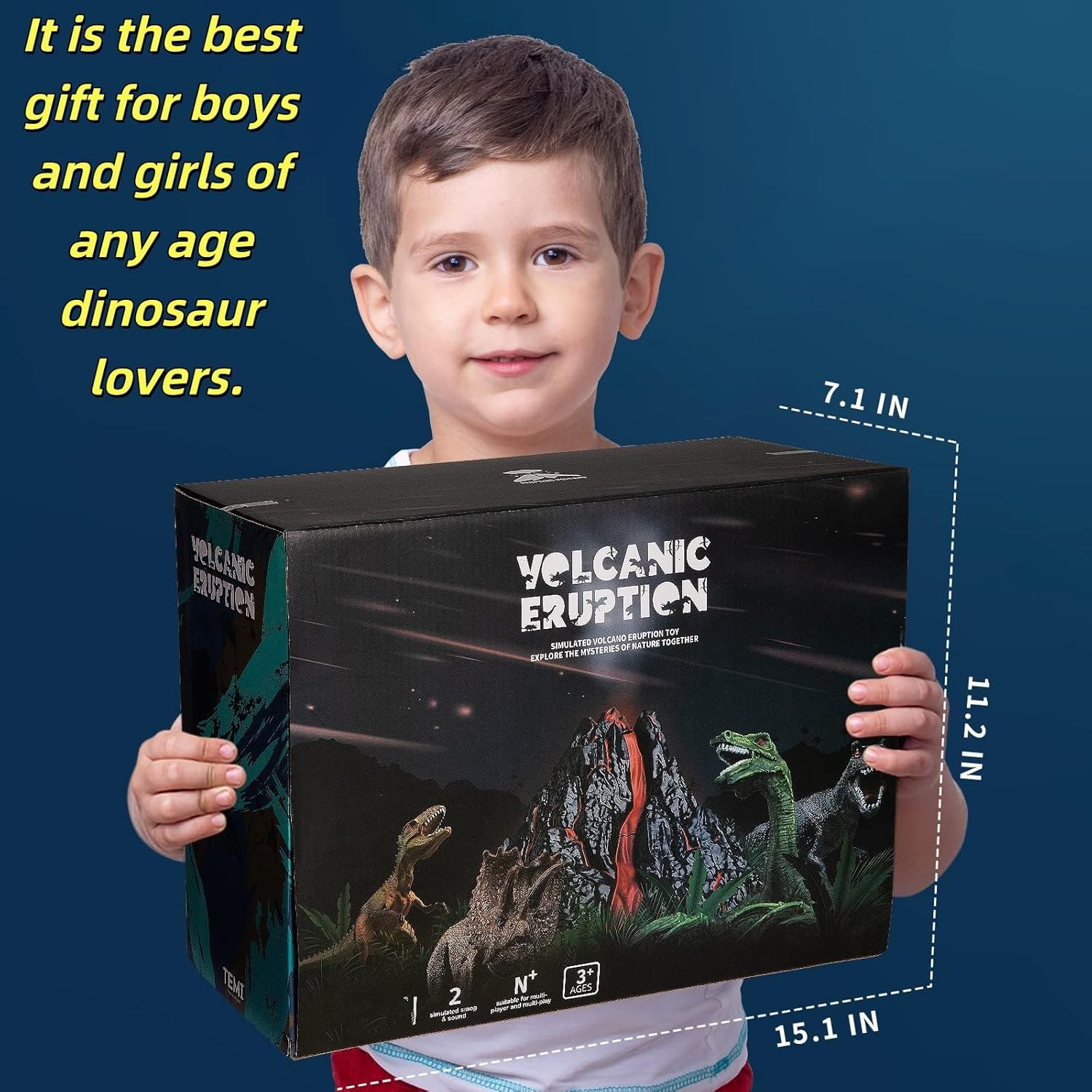 Grande Set Vulcano con 9 Dinosauri Realistici - immagine 2