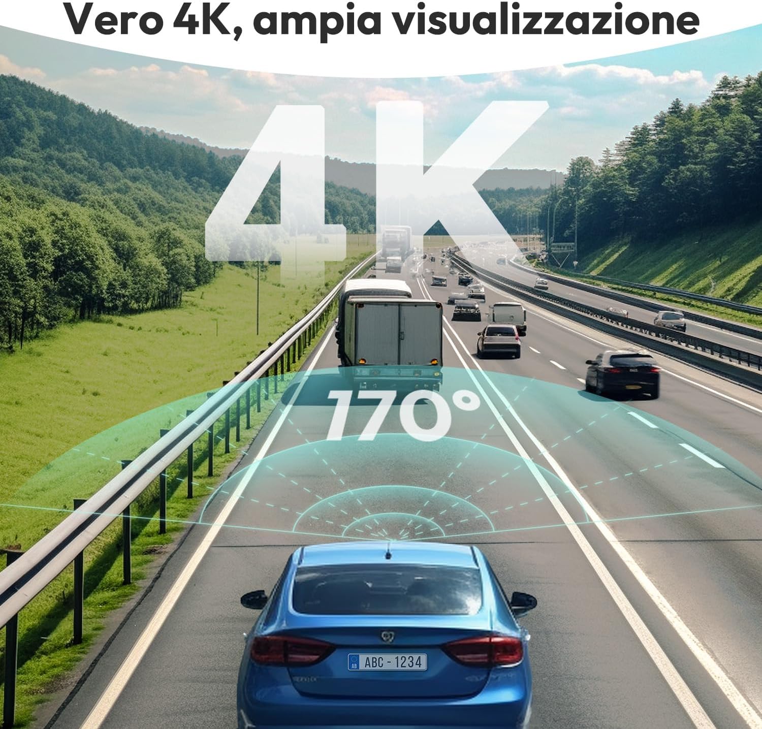 Botslab Dash Cam 4K WiFi Anteriore e Posteriore - immagine 2