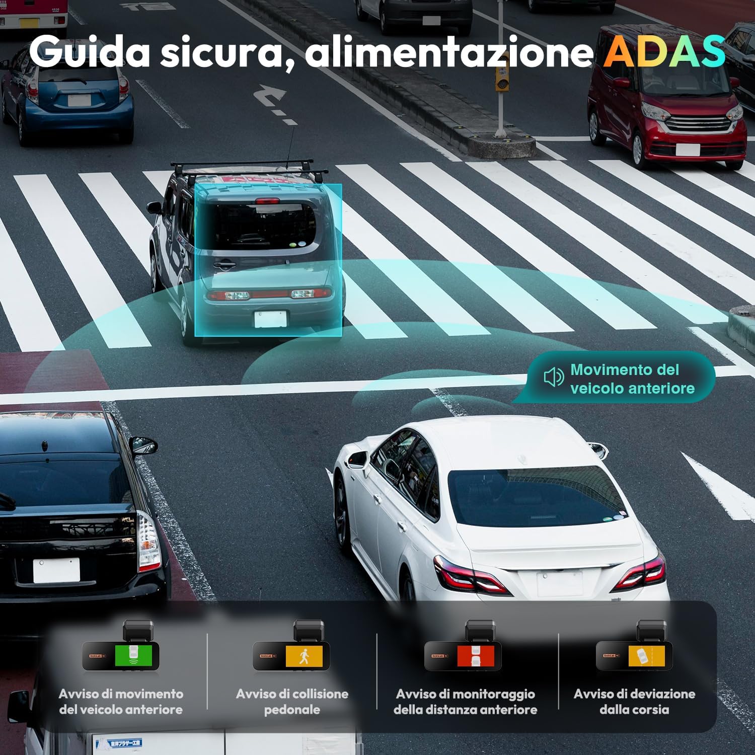 Botslab Dash Cam 4K WiFi Anteriore e Posteriore - immagine 3