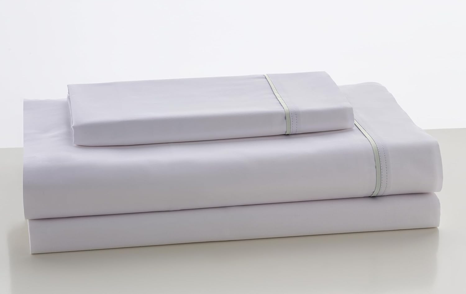 Juego de sábanas de algodón de 600 hilos color blanco. Cama de 160 cm. 4 piezas - immagine 1