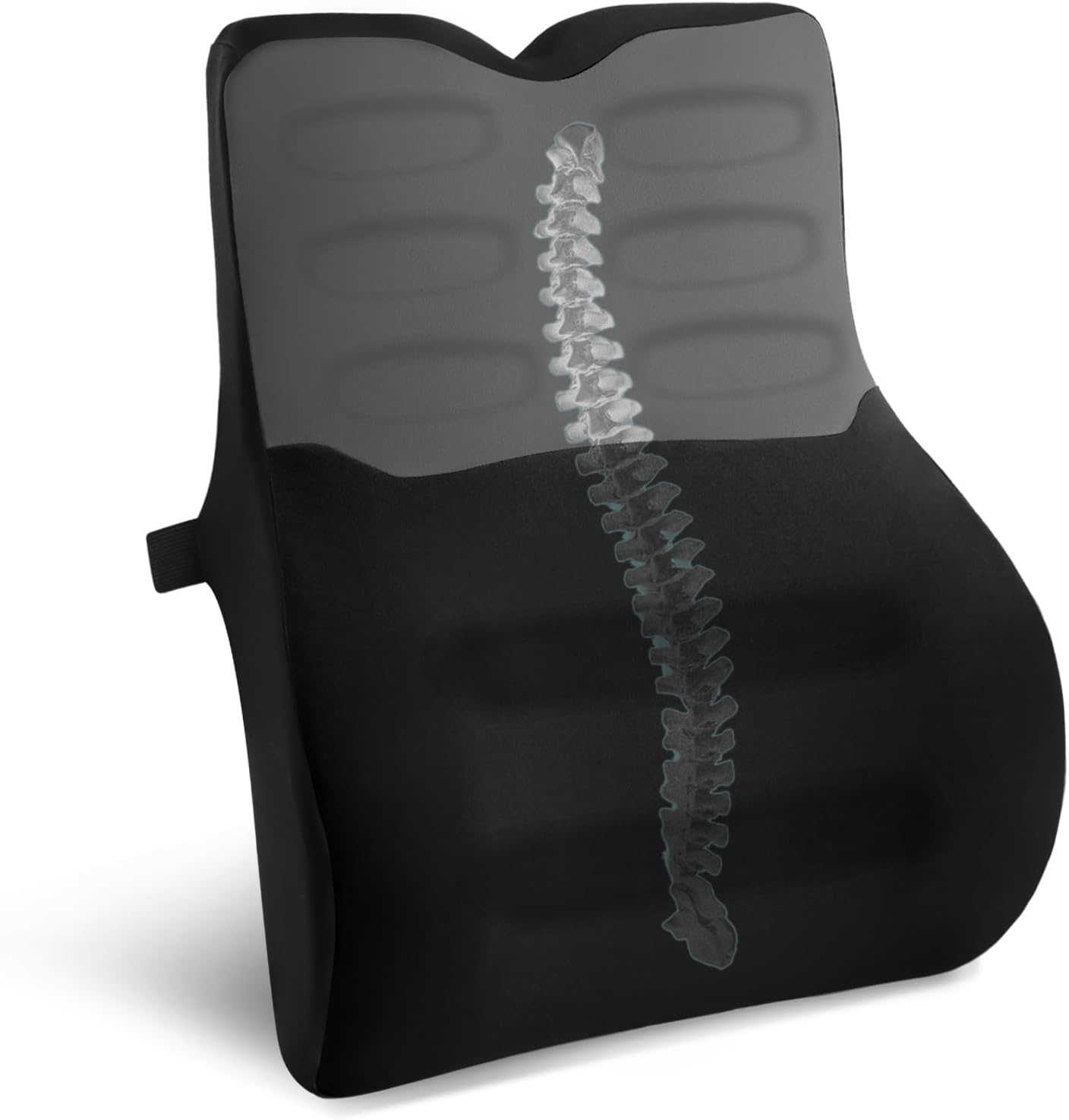 Cuscino Lombare Auto e Sedia Ufficio Ergonomico, Nero - immagine 1