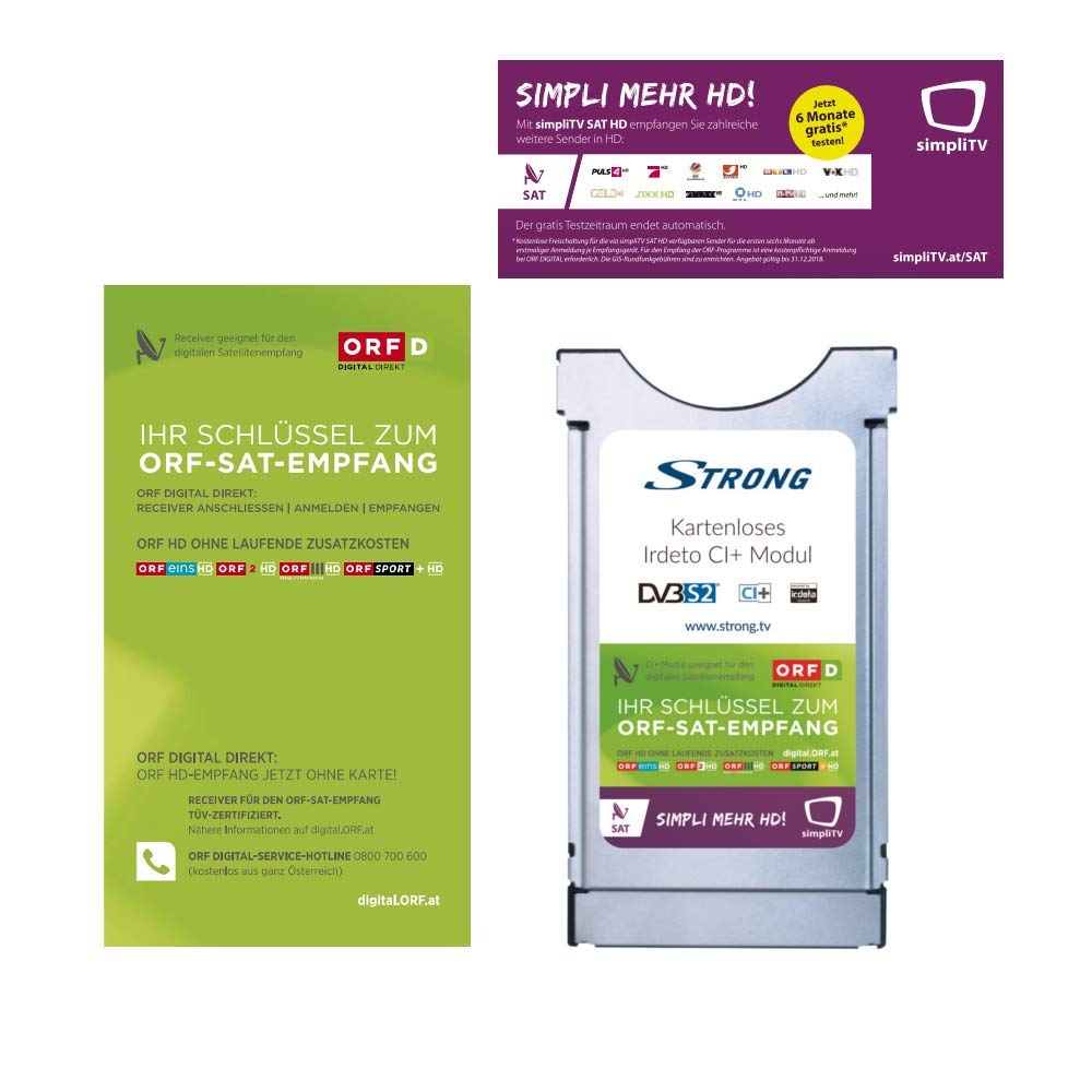 Strong Modulo Ci+ Irdeto per ORF Digital e simpliTV SAT