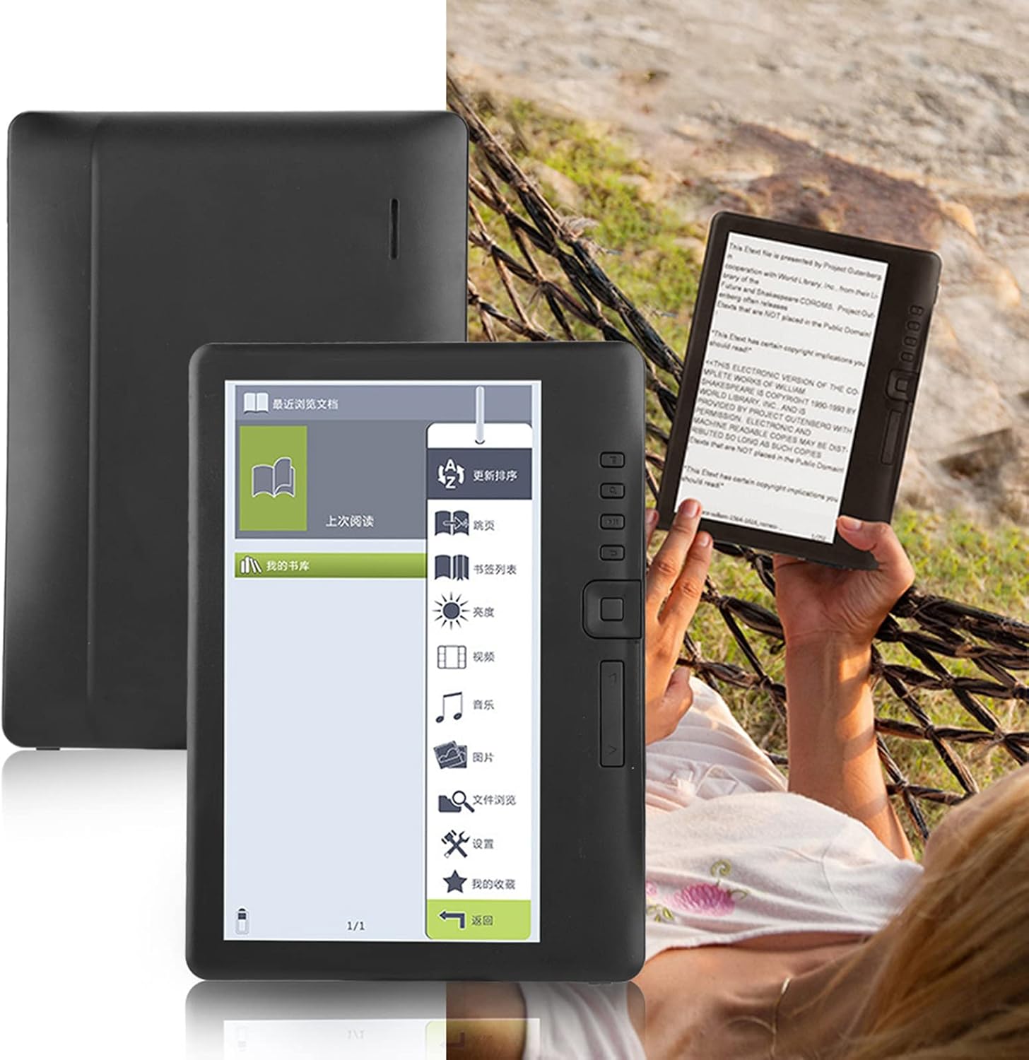 Vikye Lettore Ebook Portatile 7" con Schermo Colorato - immagine 6