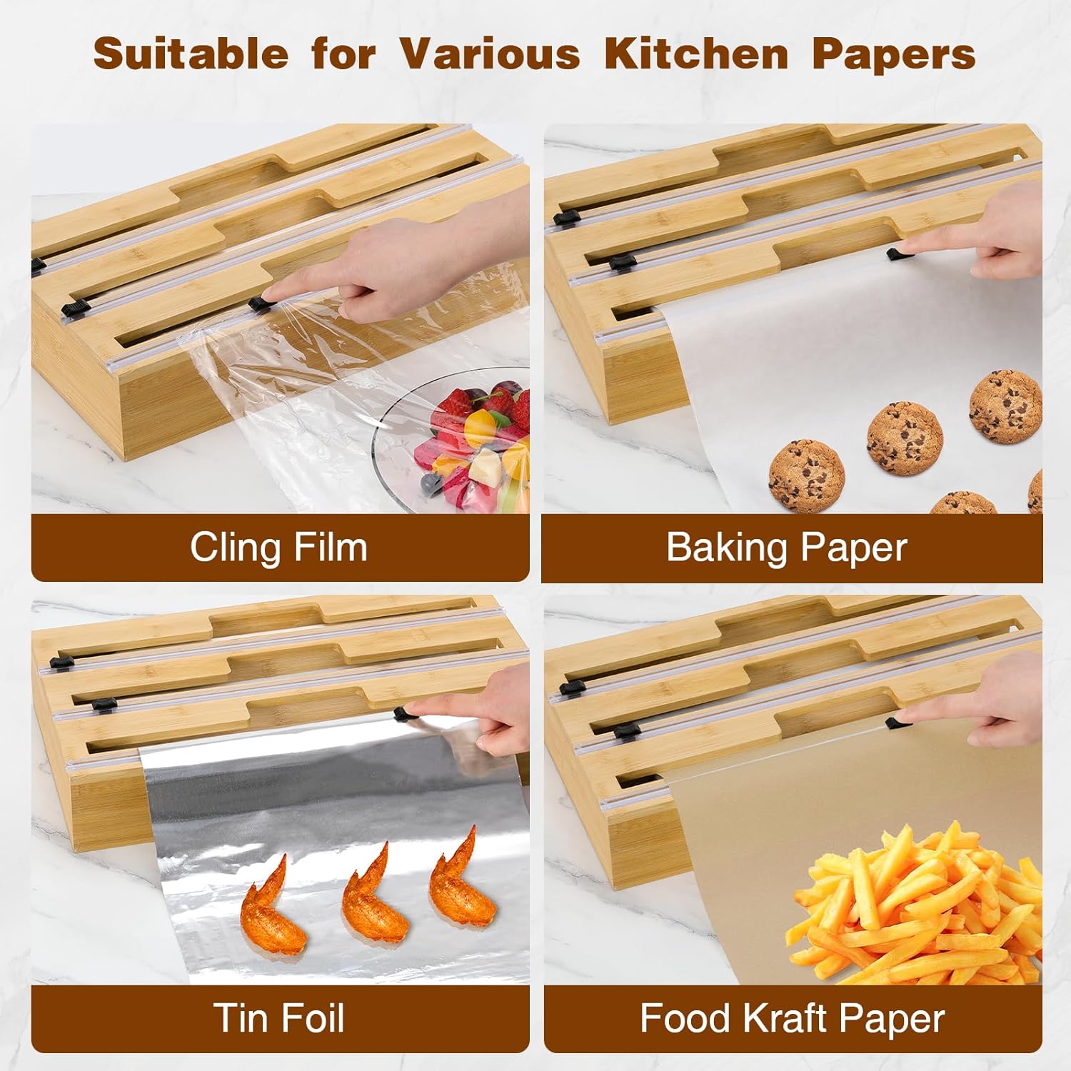 Housolution Dispenser Pellicola e Alluminio 35cm - immagine 4