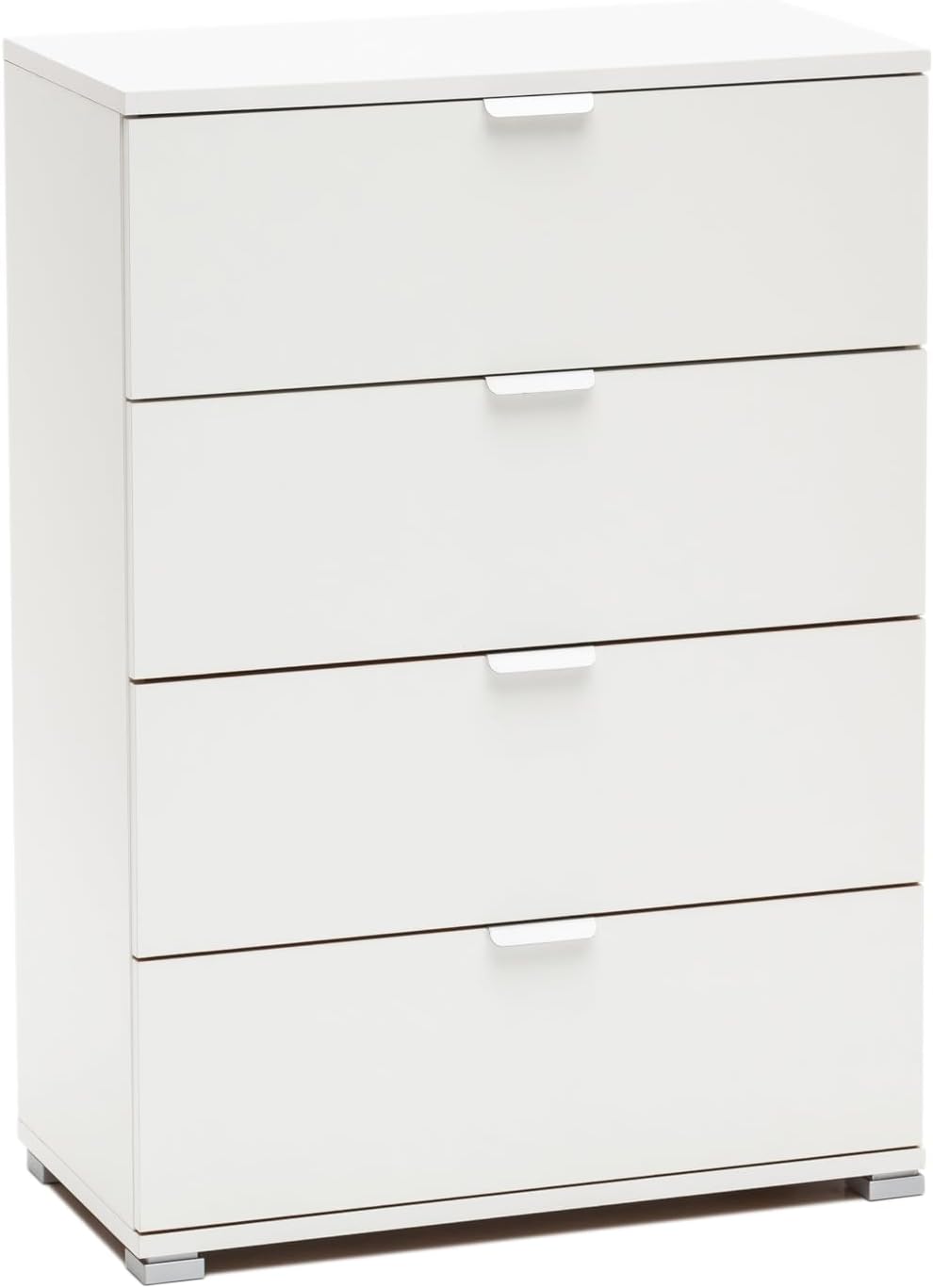 Cassettiera Montata 4 Cassetti L.60 H.85 P.38 Bianca - immagine 1