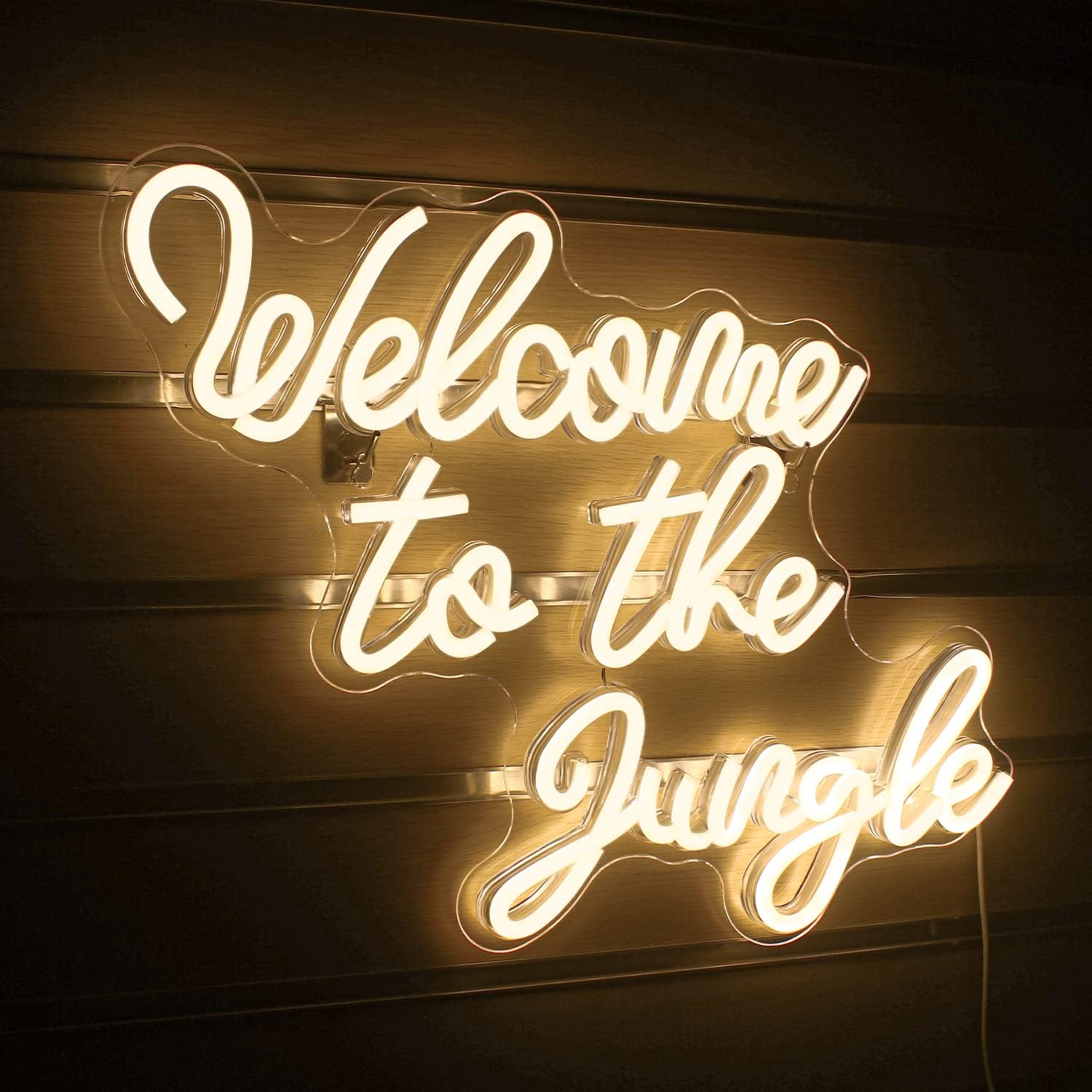 Insegna Neon LED "Welcome to the Jungle" Bianca - immagine 2
