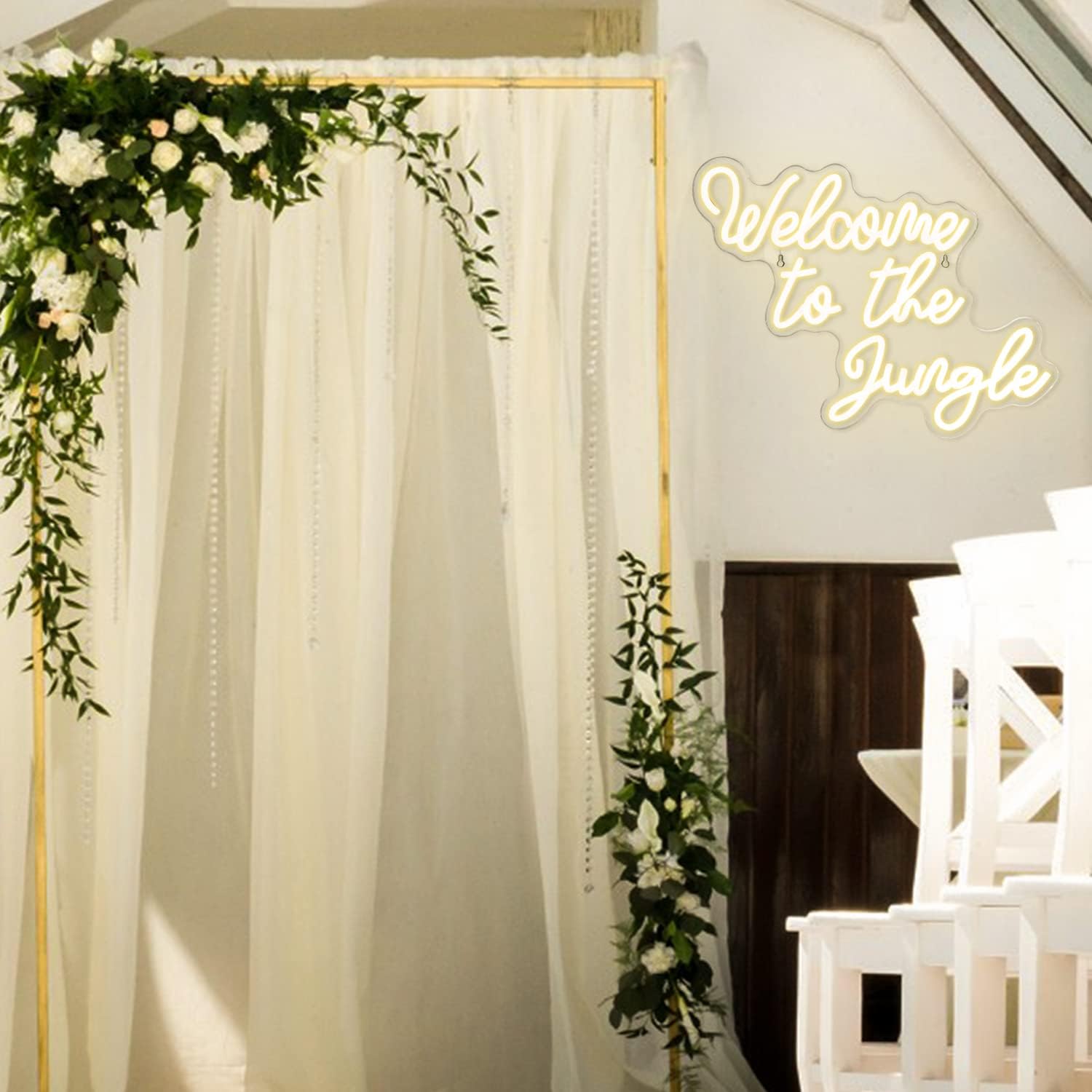 Insegna Neon LED "Welcome to the Jungle" Bianca - immagine 7