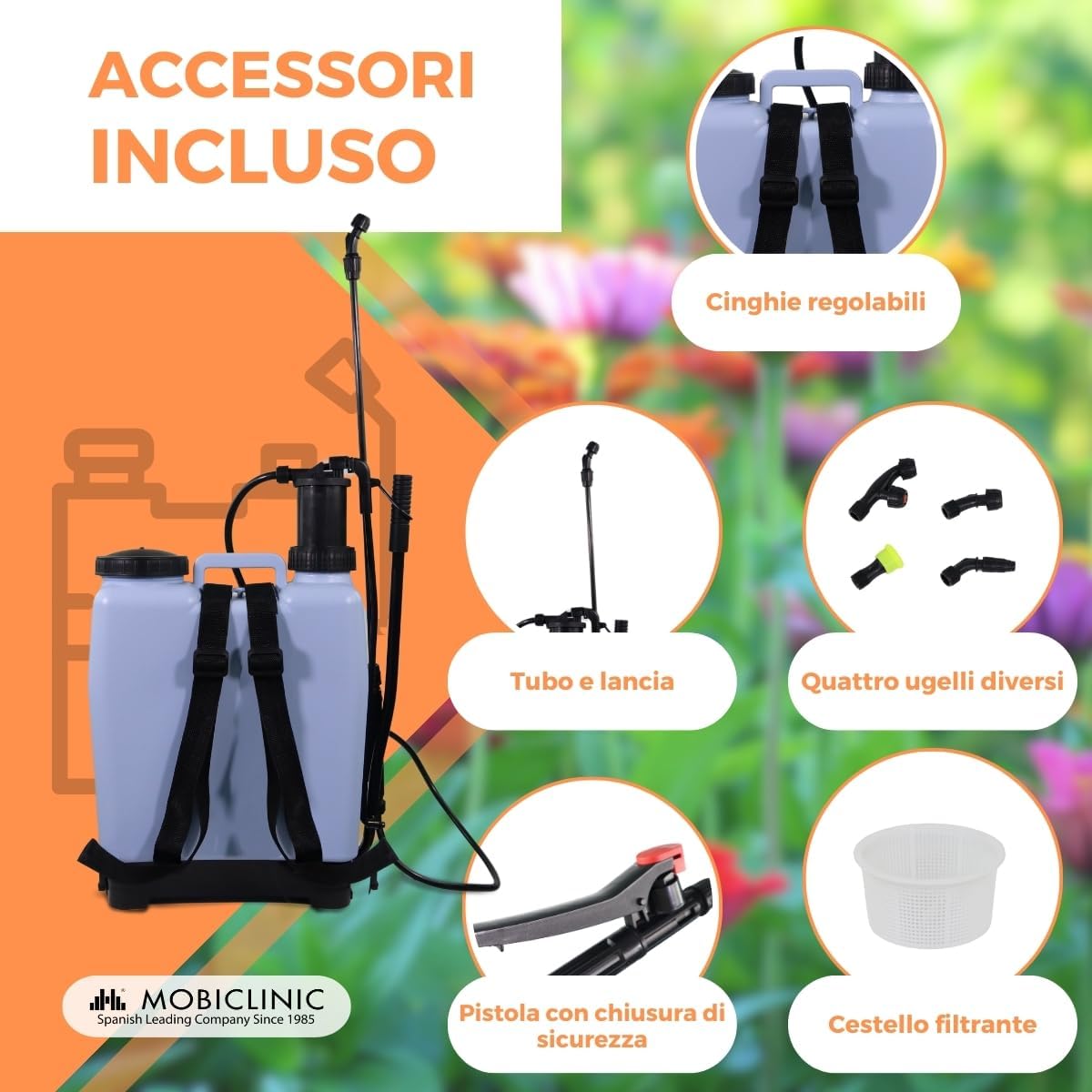 Mobiclinic® Pompa a Pressione Manuale 16L - immagine 8