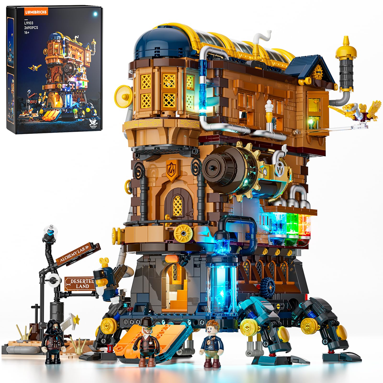 Castello Mobile dell’Alchimista - Set Costruzione Steampunk 2690 Pz