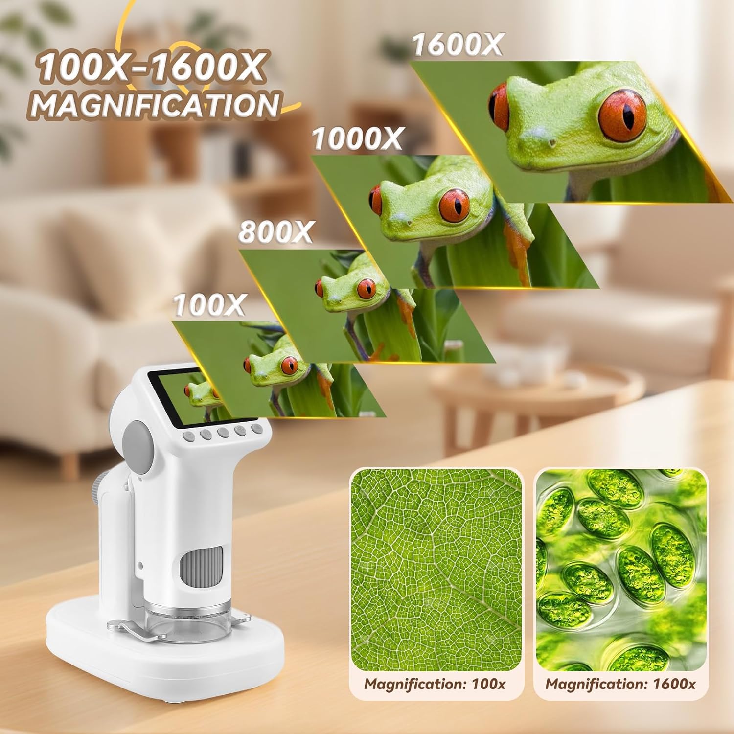 Microscopio Digitale Portatile per Bambini 100x-1600x - immagine 3
