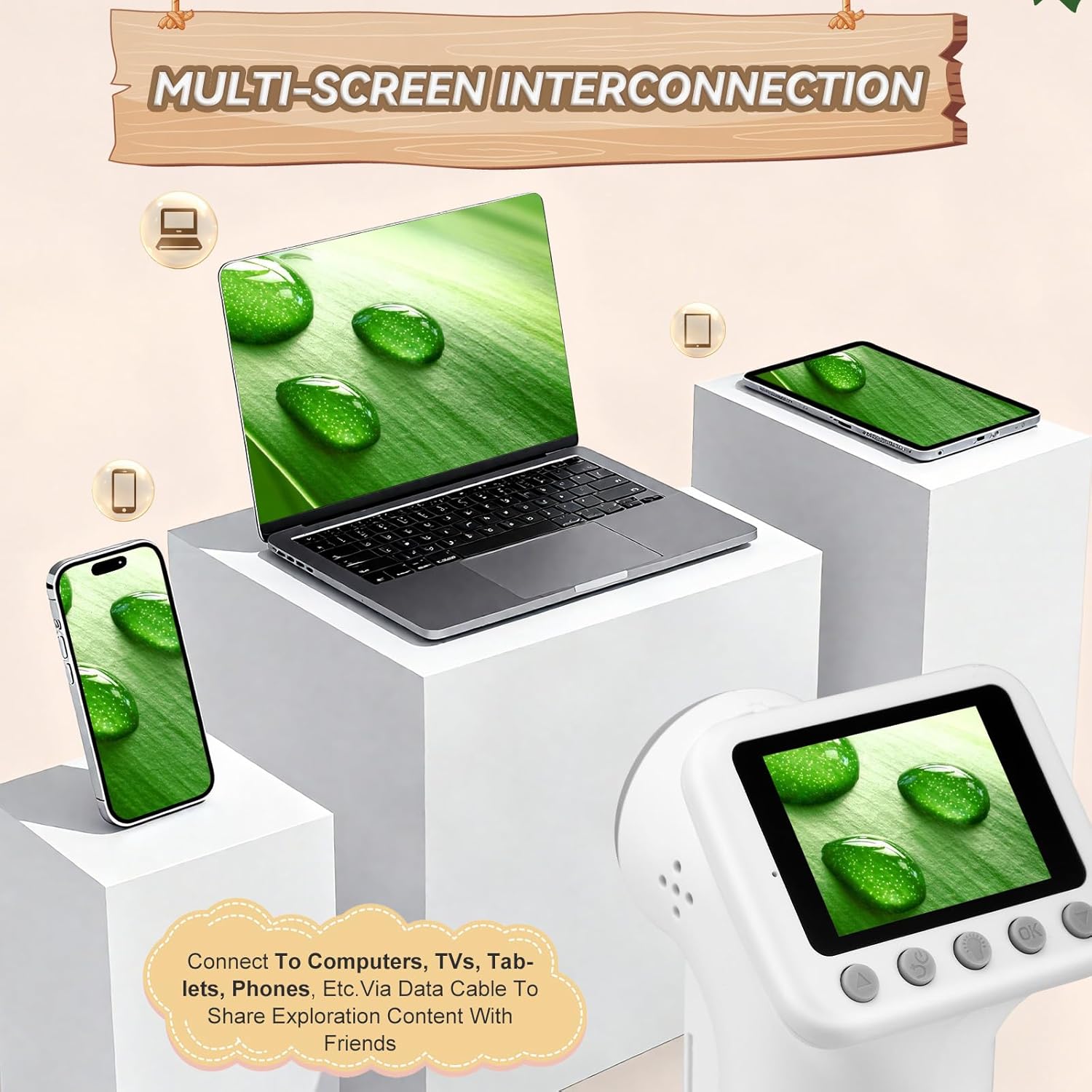 Microscopio Digitale Portatile per Bambini 100x-1600x - immagine 7