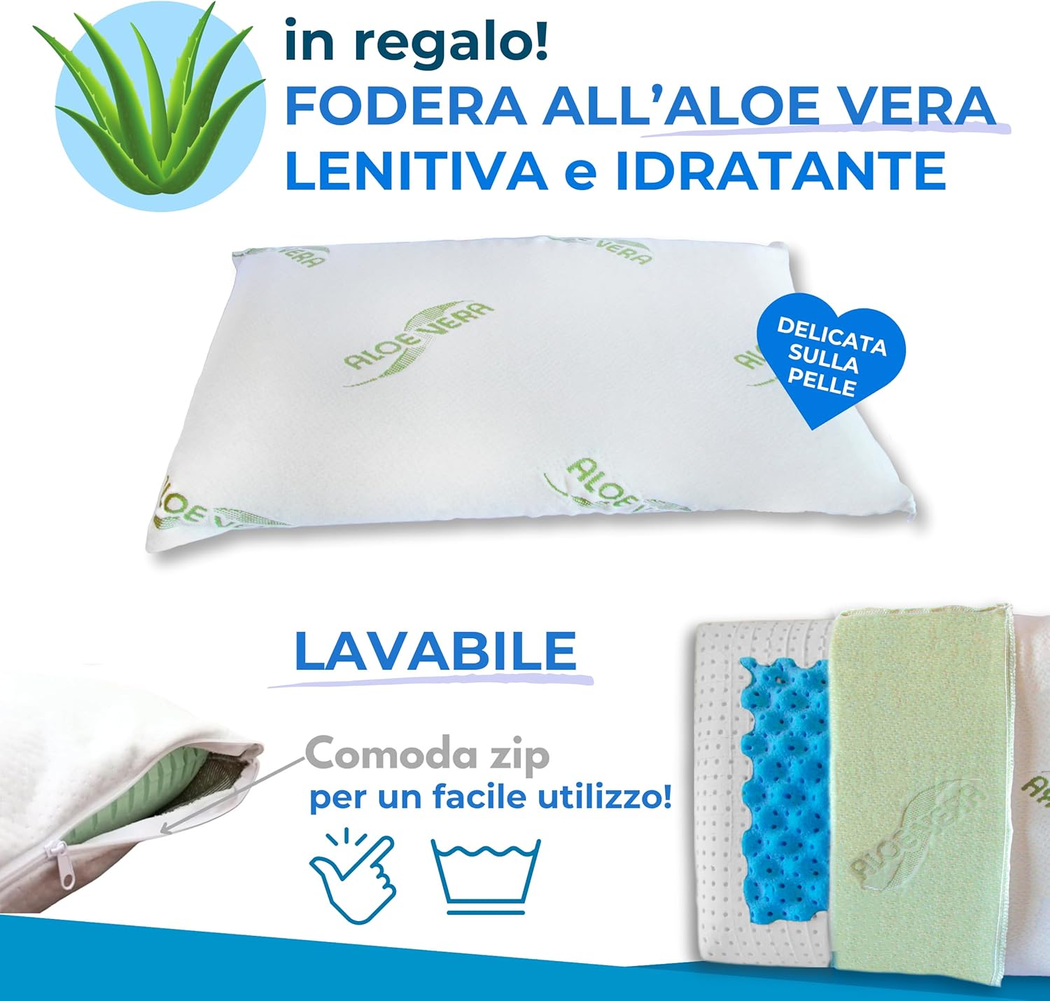 Lorita Luxury Cuscino Memory Foam Ortopedico 13cm - immagine 4