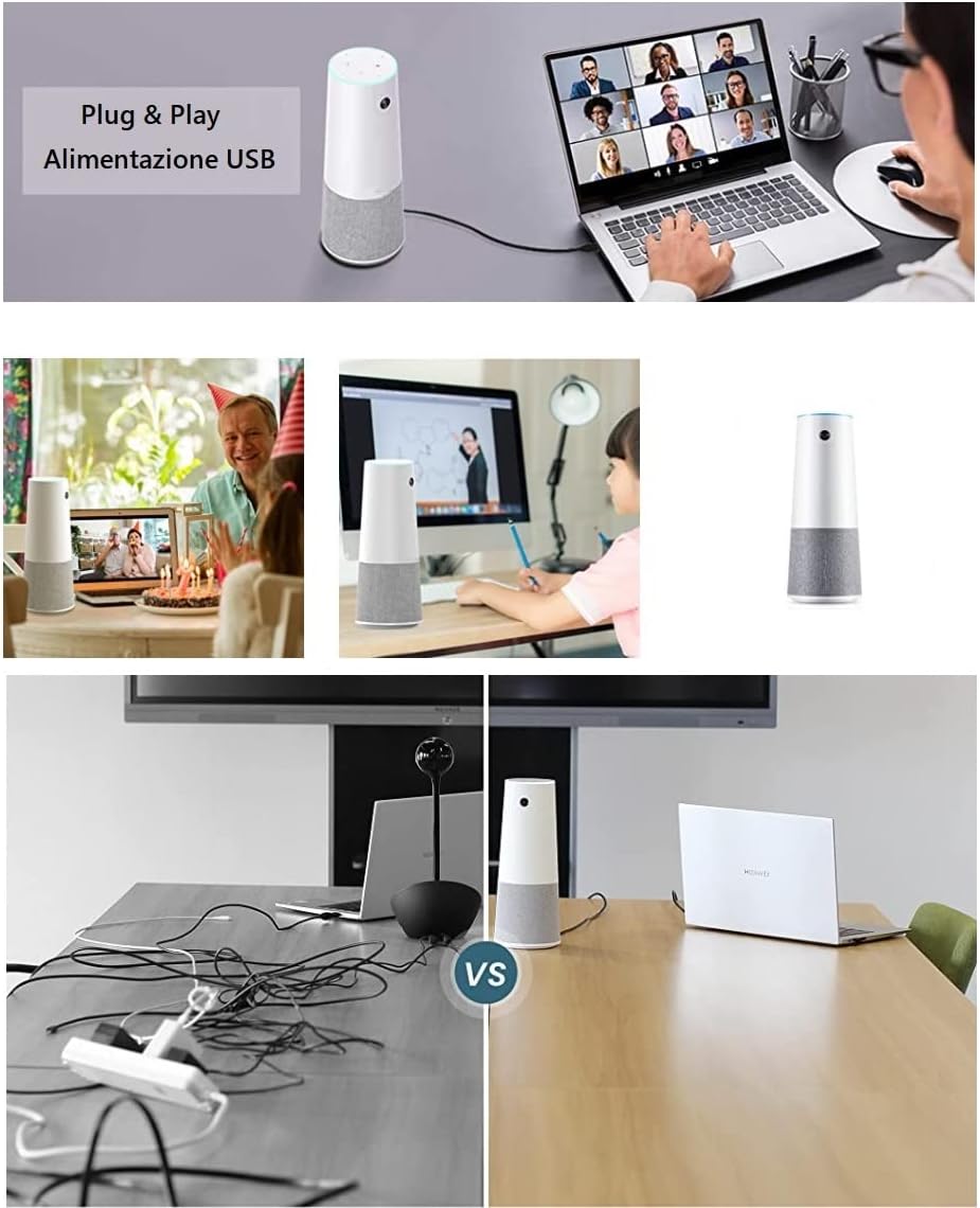 Dogepro Webcam Full HD 1080P con Microfono e Altoparlante - immagine 5