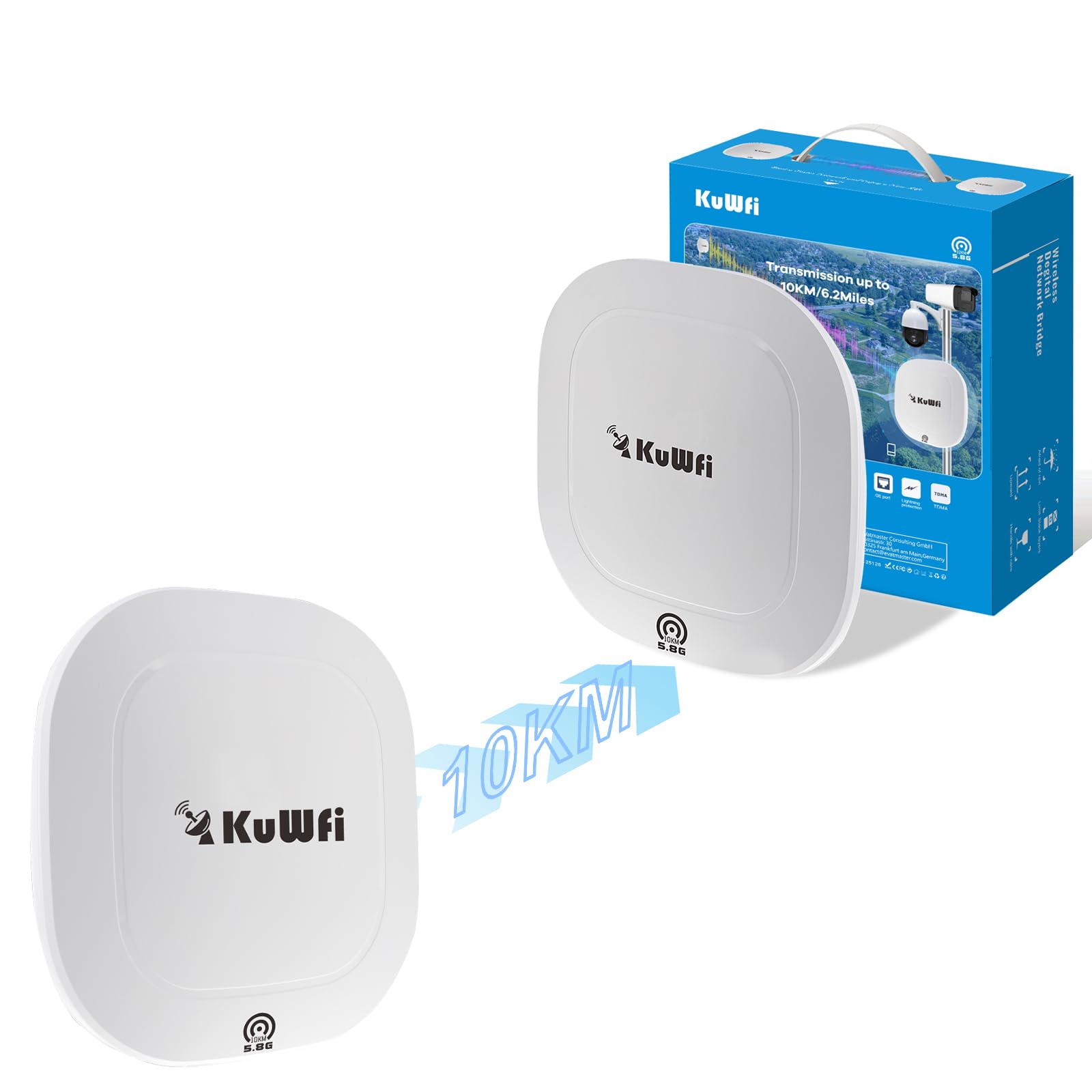 Kuwfi Punto di Accesso Wireless Esterno 5,8G 10km