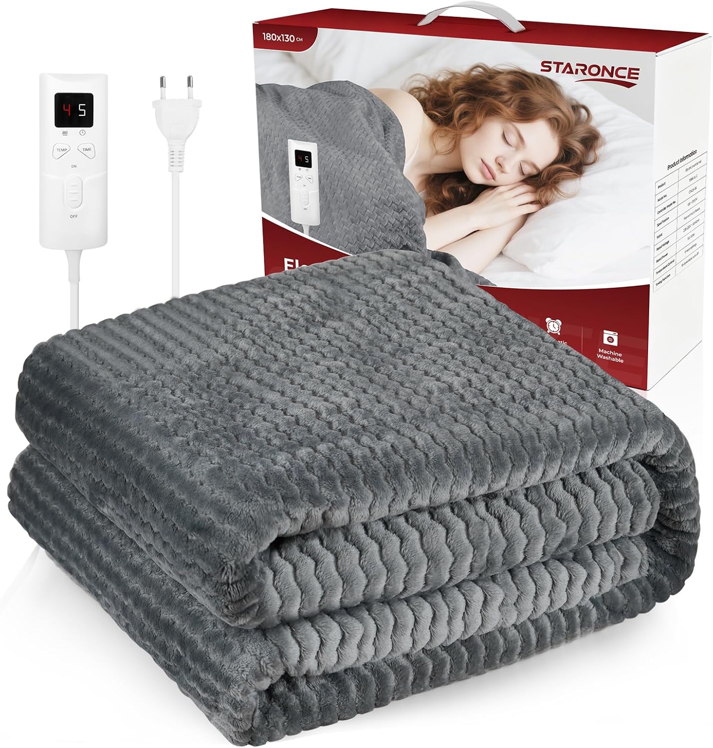 Staronce Coperta Riscaldante Elettrica 180x130 cm - immagine 1