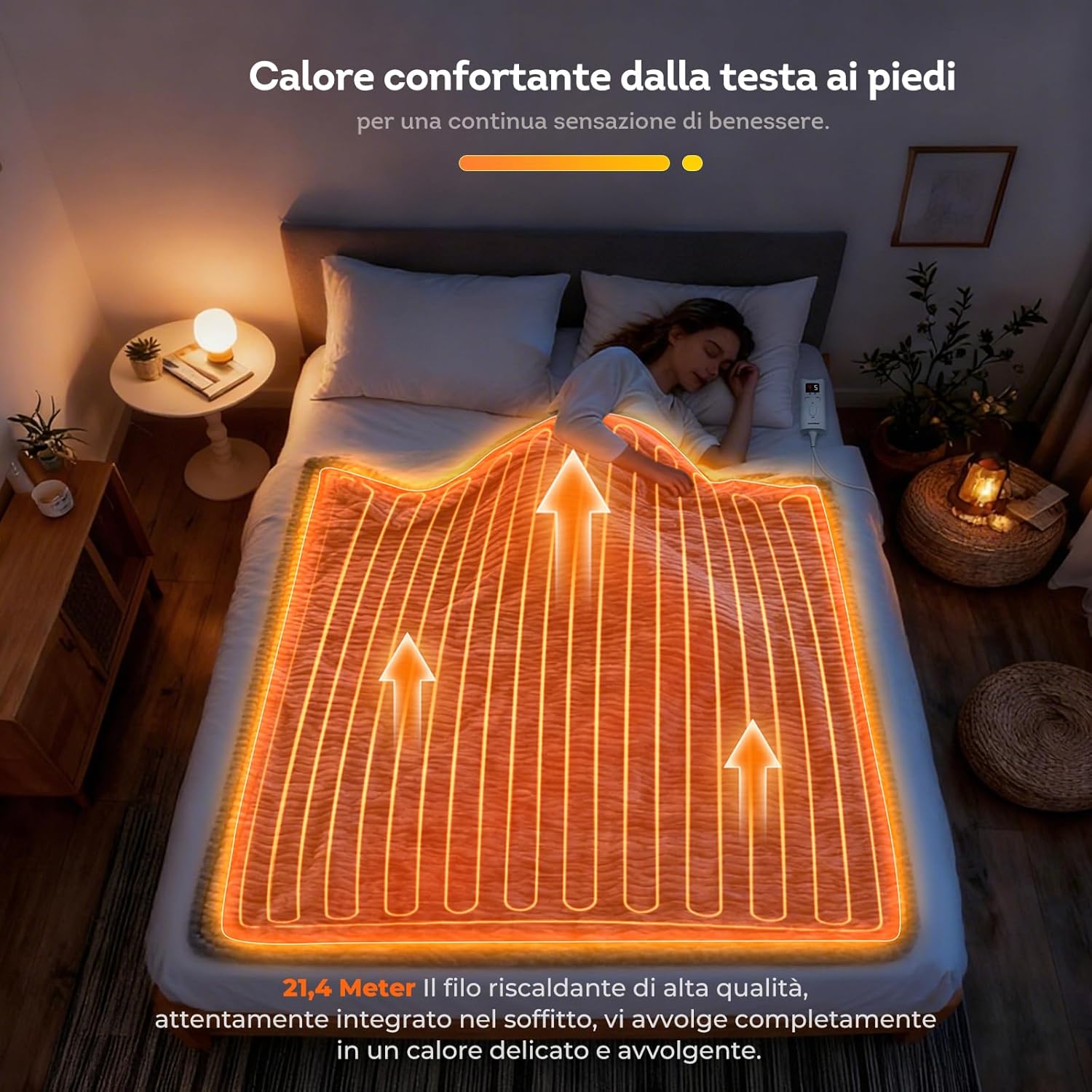 Staronce Coperta Riscaldante Elettrica 180x130 cm - immagine 5