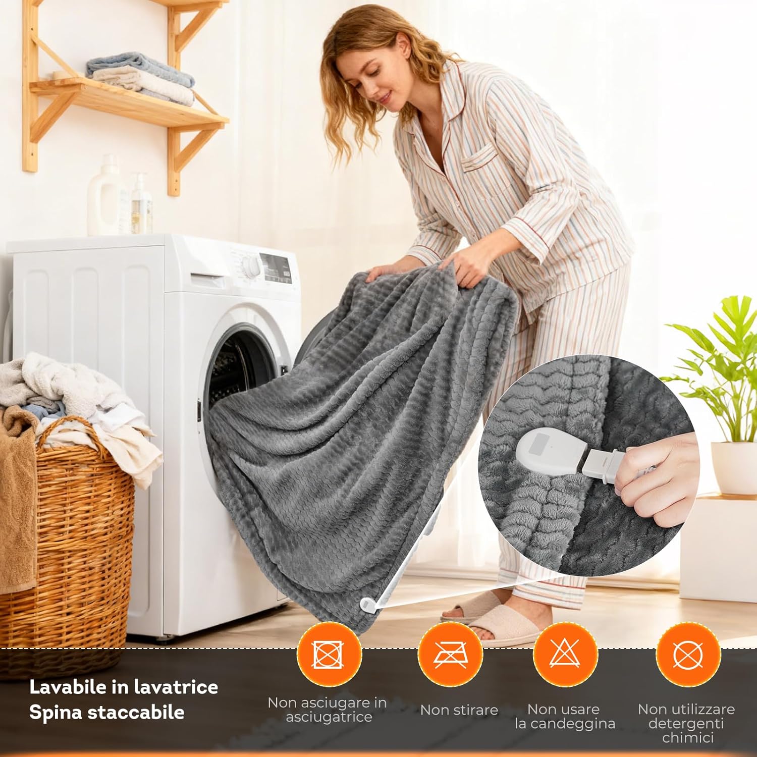 Staronce Coperta Riscaldante Elettrica 180x130 cm - immagine 6