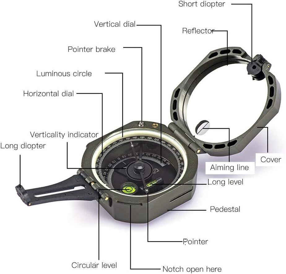 Bussola Geologica Professionale Fluorescente Impermeabile - immagine 6