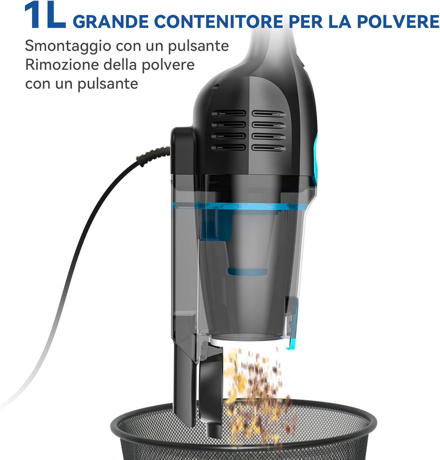 Aspirapolvere con Filo 20Kpa 600W 3 in 1 - immagine 7