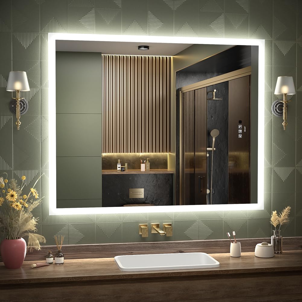 Ganpe Specchio da Bagno LED con Bluetooth 80x100cm