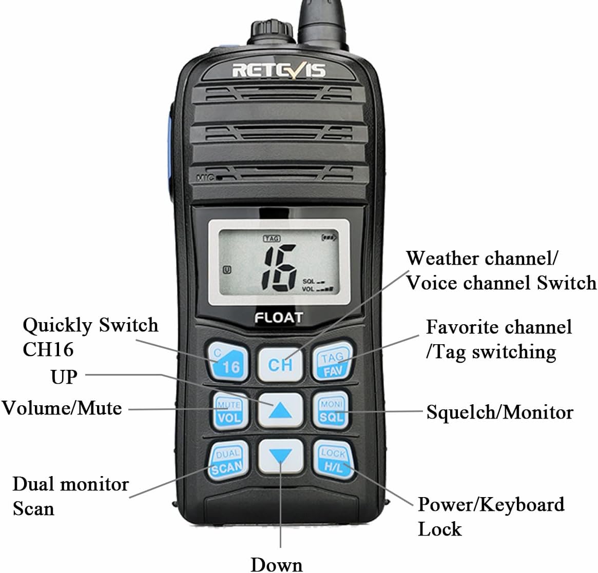 Retevis RT55 Marino Walkie Talkie IP67 Galleggiante - immagine 4