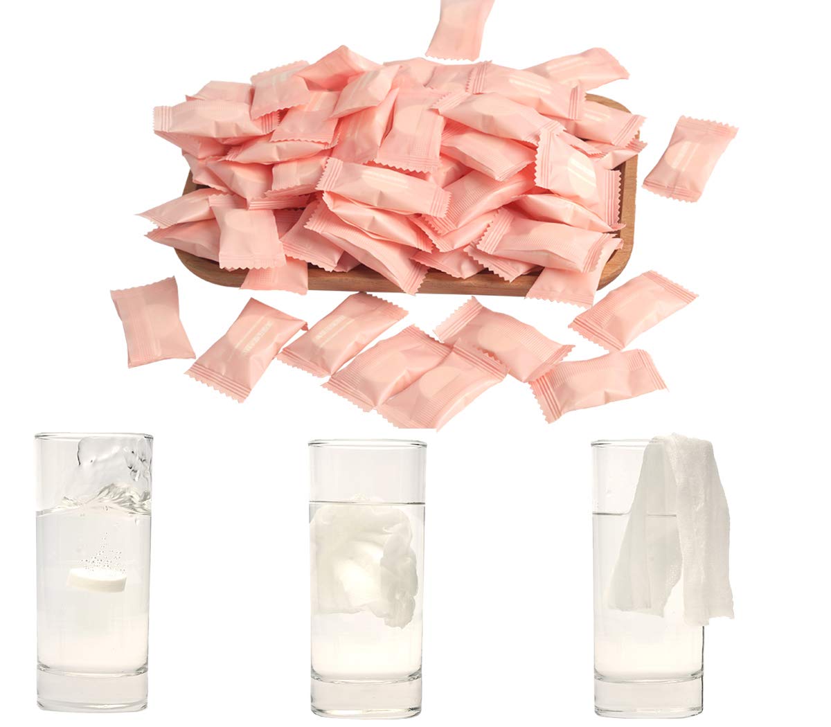 Asciugamani Monouso Compressi - 100 Salviette da Viaggio