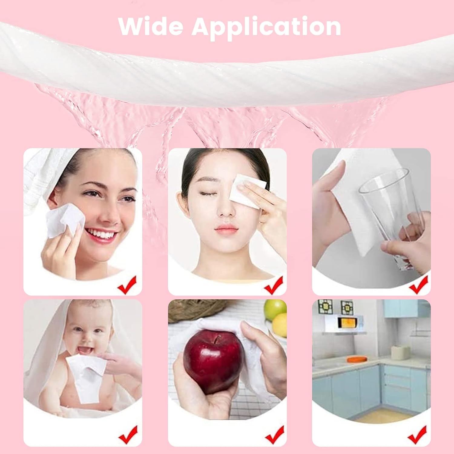 Asciugamani Monouso Compressi - 100 Salviette da Viaggio - immagine 5