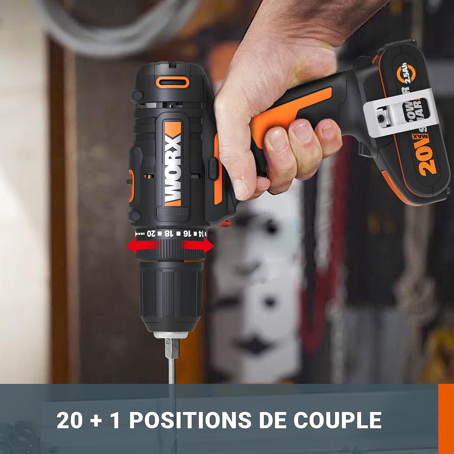 Worx WX108 - Trapano Avvitatore a Batteria 20V - immagine 4