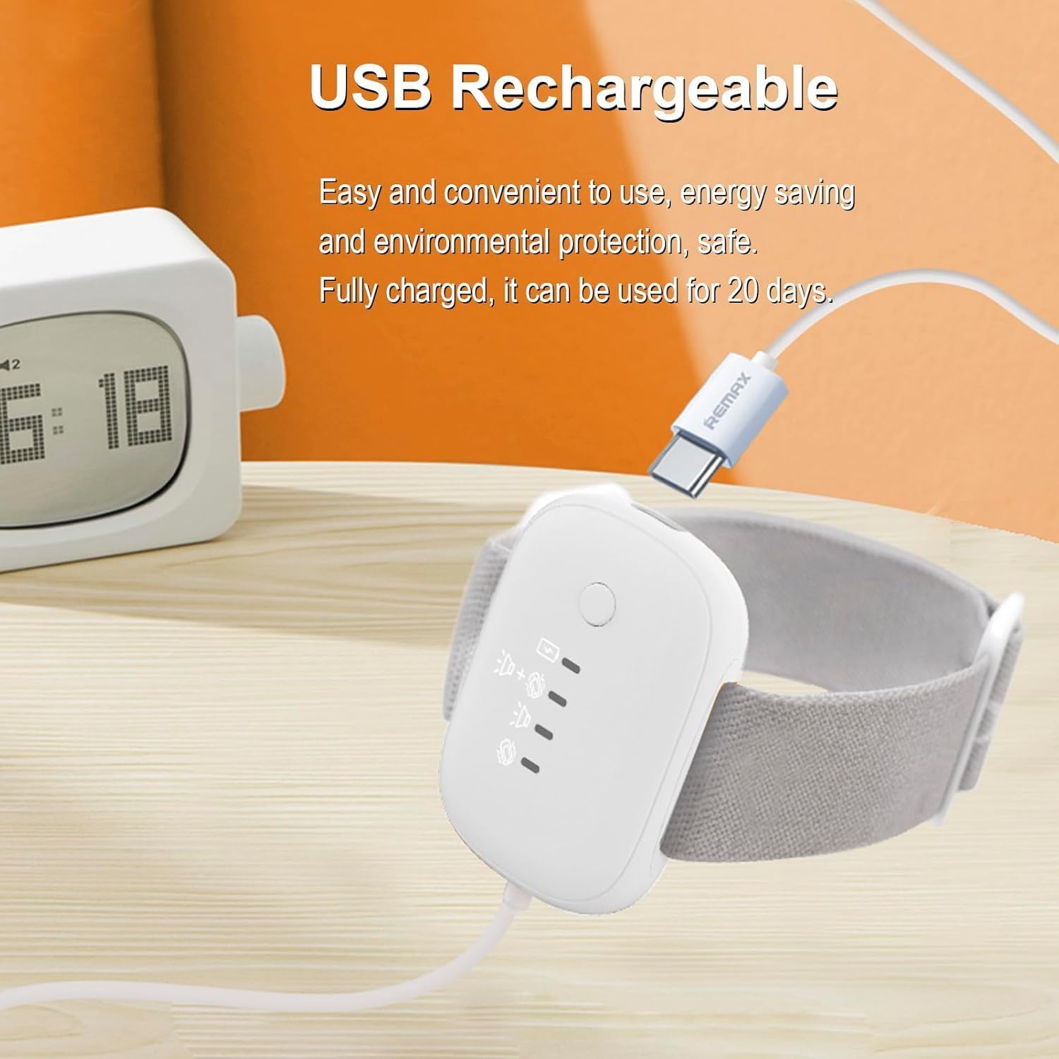 Allarme Enuresi Notturna Ricaricabile USB - immagine 4