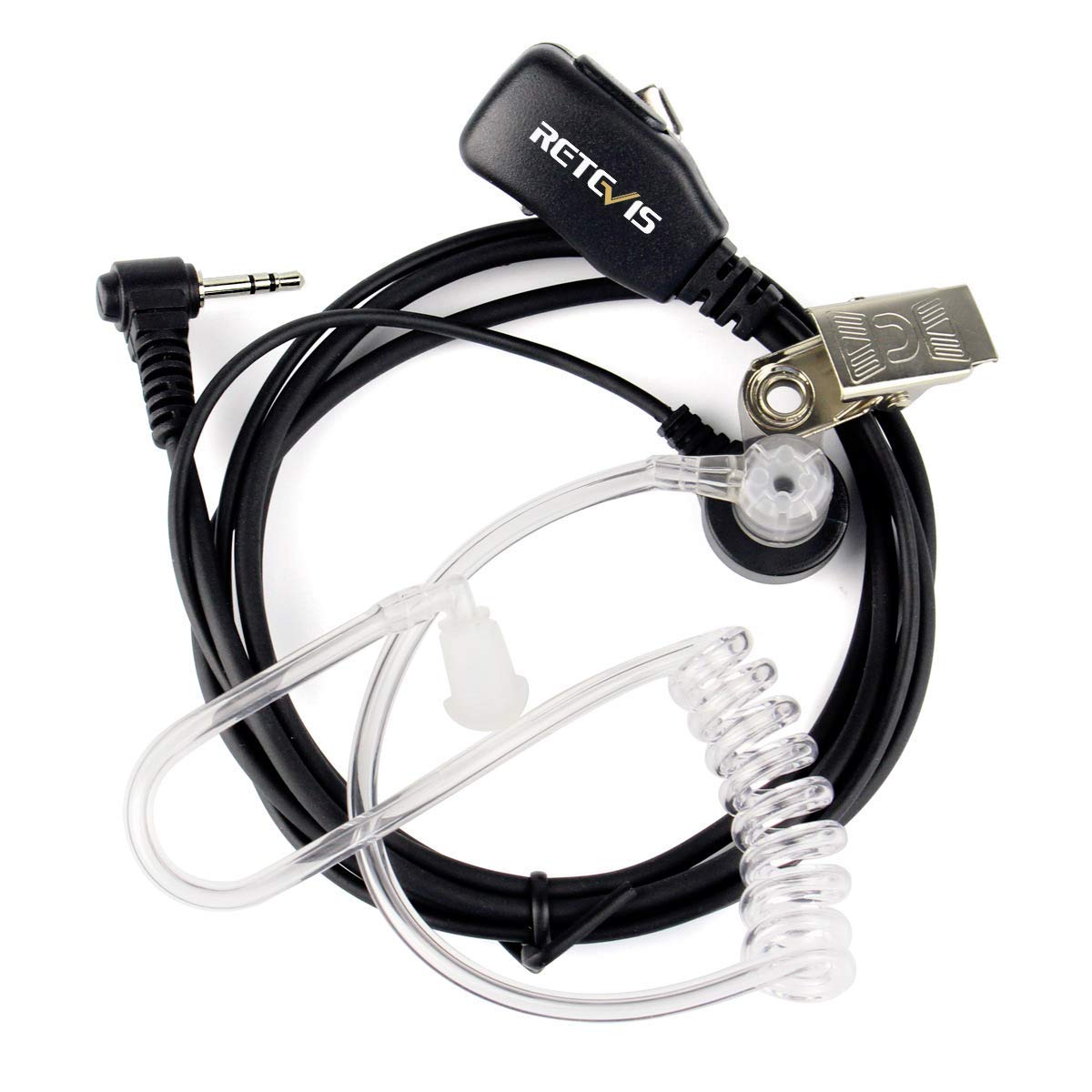 Retevis EAM101 Cuffie Walkie Talkie 1 Pin 2.5 mm Auricolare Compatibile con Ricetrasmittenti RT45 Motorola TLKR Radio Auriculares T6200C T5800 T7200 Cobra MT200 MT550 MT600 (1 Pezzo)