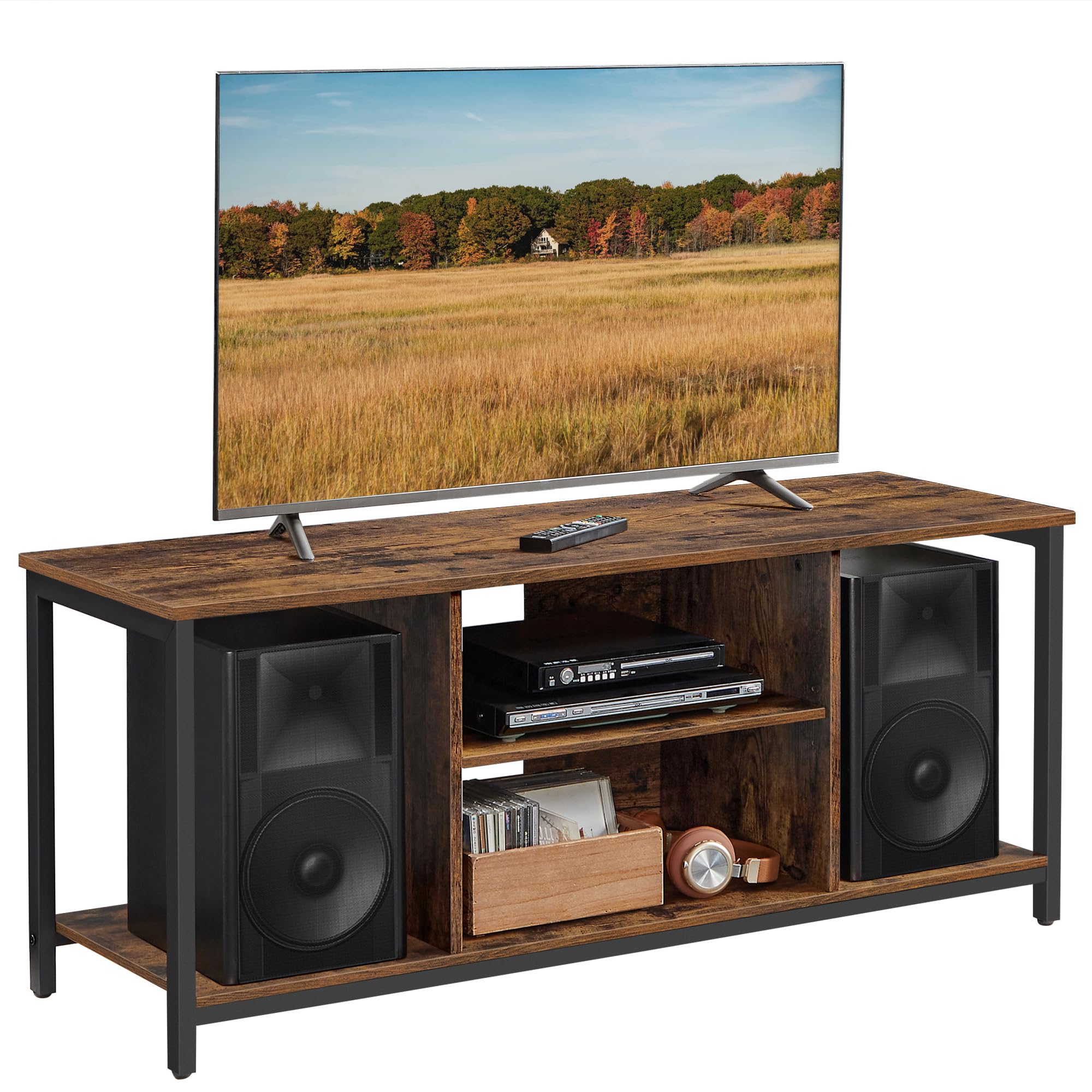 Vasagle Supporto TV Fino a 55 Pollici, Marrone/Nero