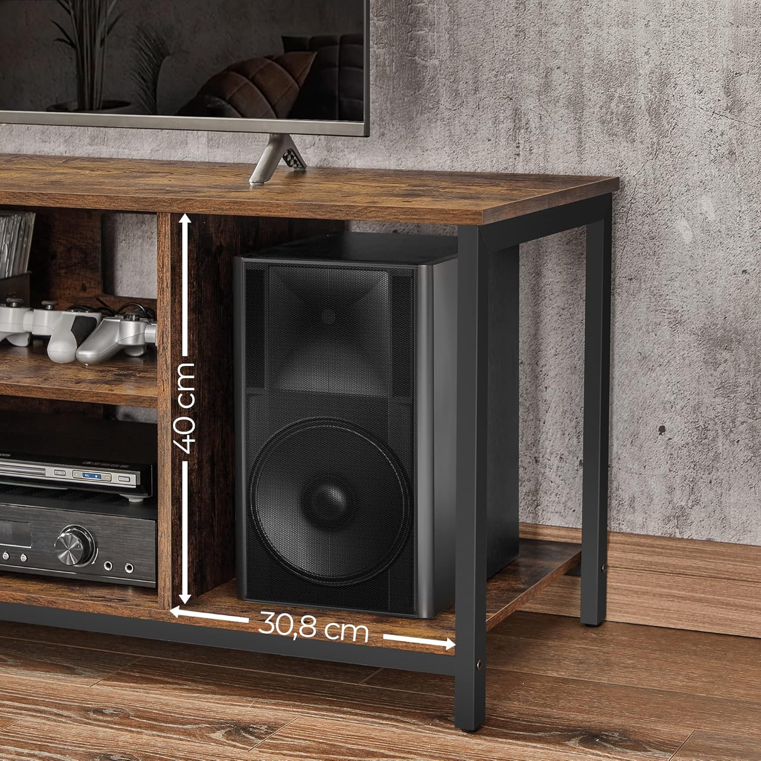 Vasagle Supporto TV Fino a 55 Pollici, Marrone/Nero - immagine 6