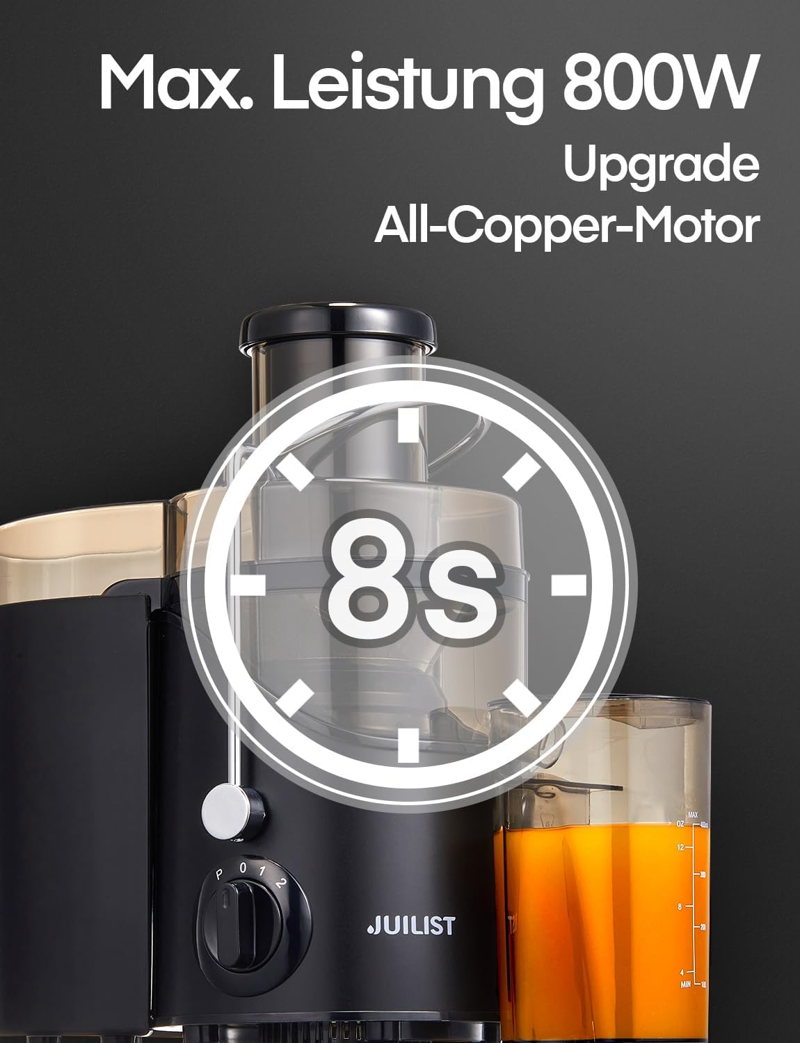 Centrifuga Frutta e Verdura, Nero - immagine 3