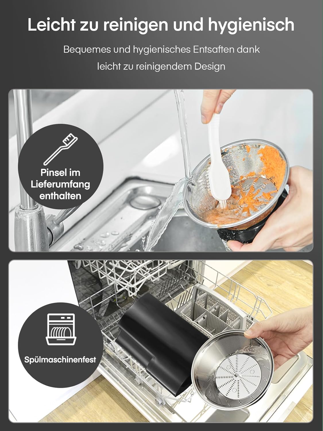 Centrifuga Frutta e Verdura, Nero - immagine 6