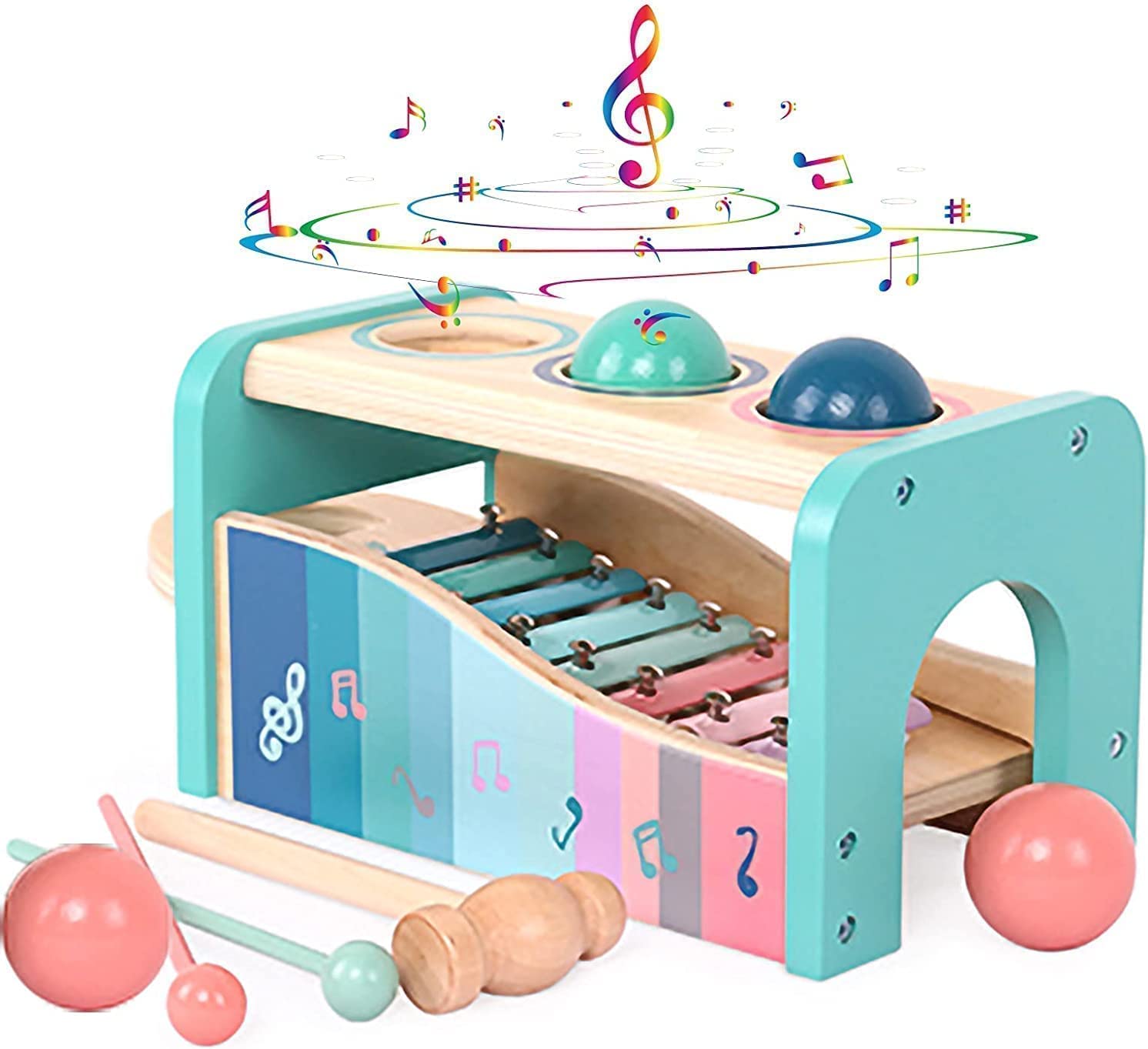 Giocattolo Martellamento Legno con Xilofono Montessori